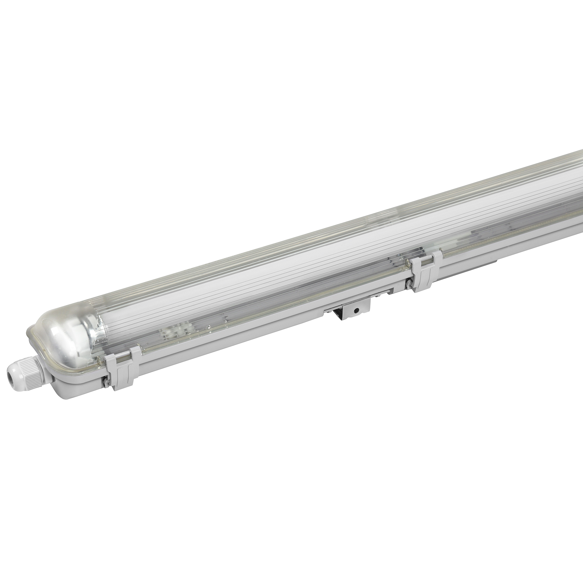 LED-Feuchtraumleuchte - klar-grau - neutralweiß - 127 cm