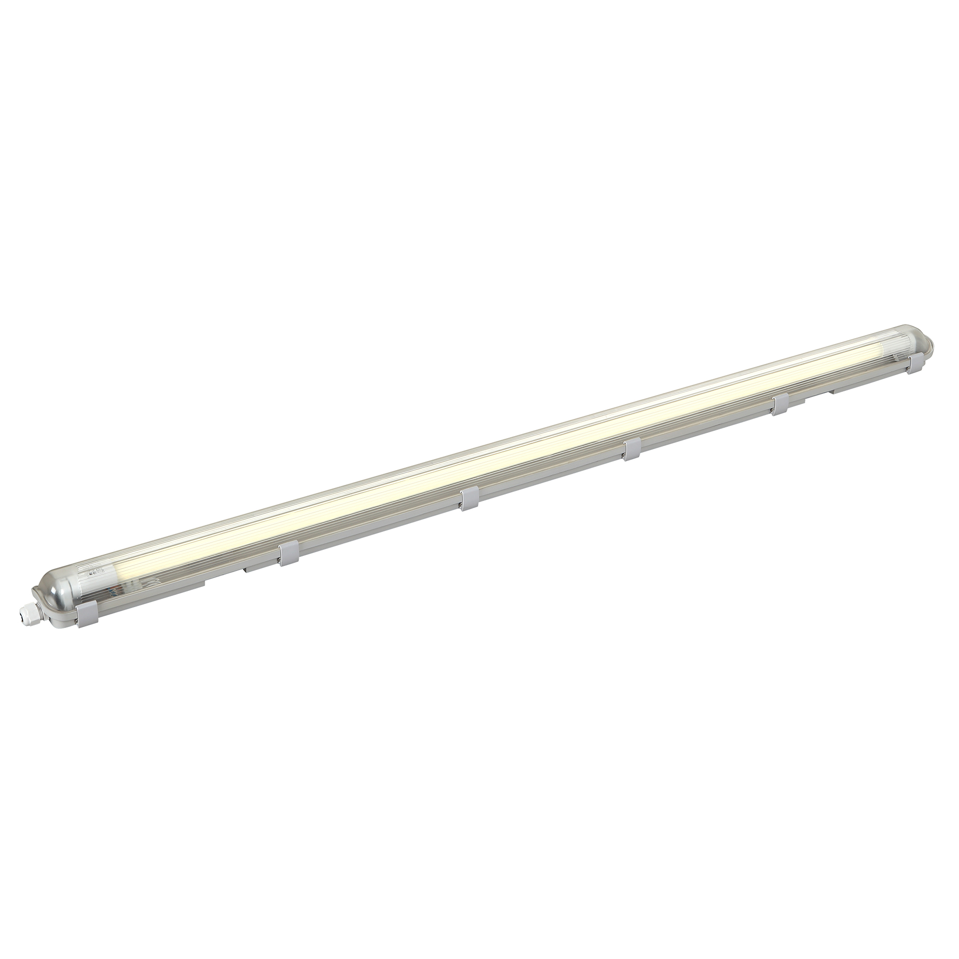 LED-Feuchtraumleuchte - klar-grau - neutralweiß - 157 cm