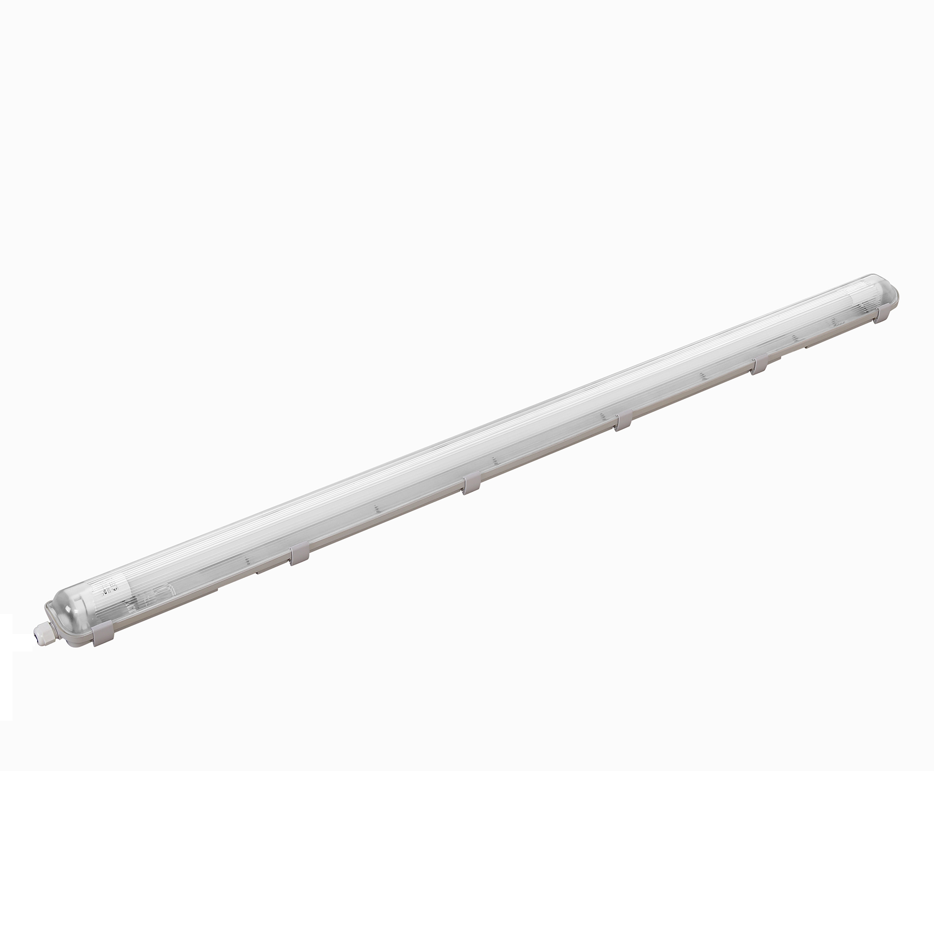 LED-Feuchtraumleuchte - klar-grau - neutralweiß - 157 cm