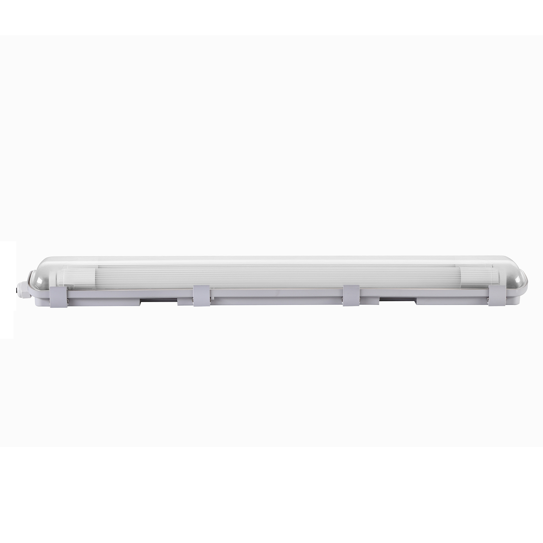 LED-Feuchtraumleuchte - klar-grau - neutralweiß - 66,5 cm
