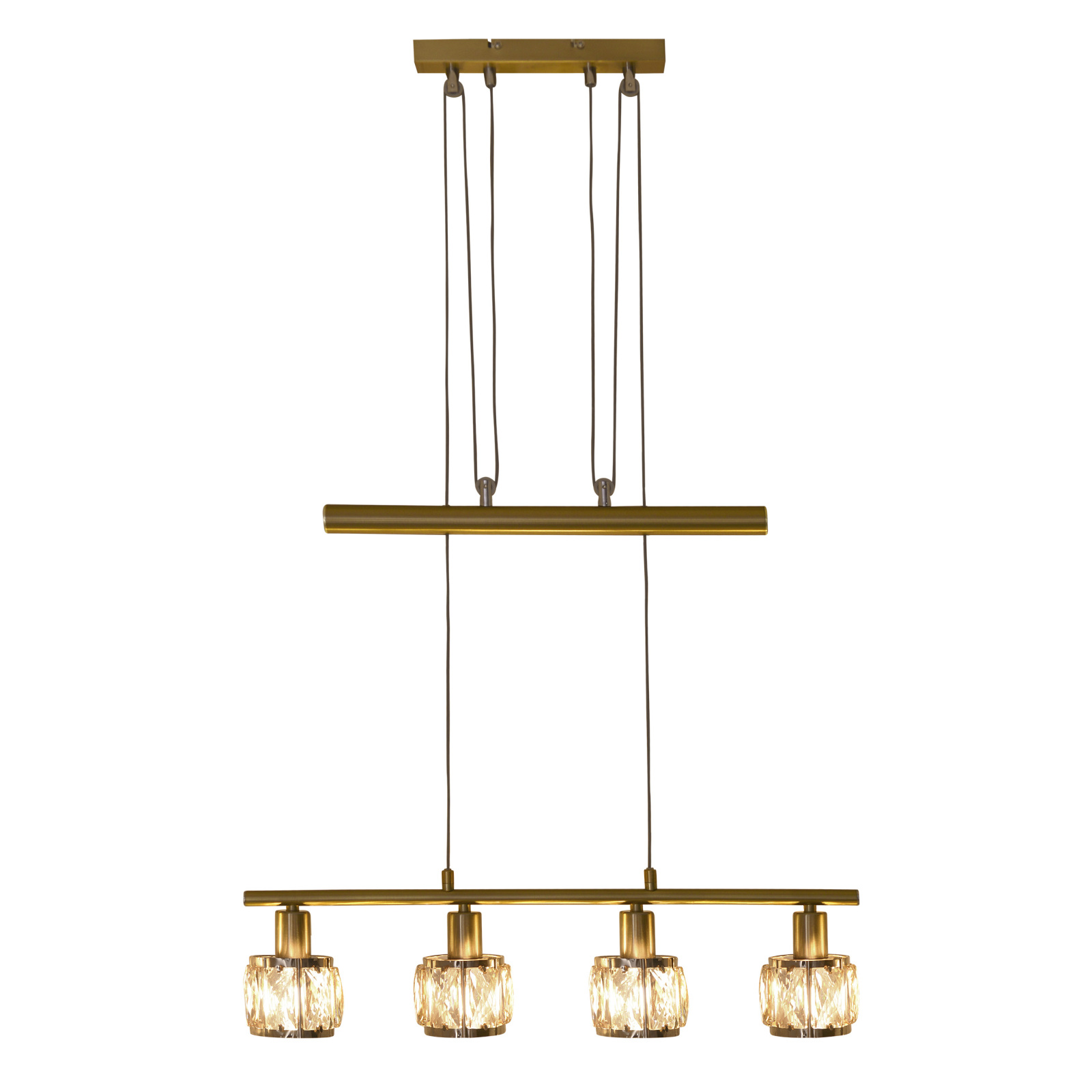 LED-Gegenzugpendelleuchte JOSEFA - gold - 100 cm hoch
