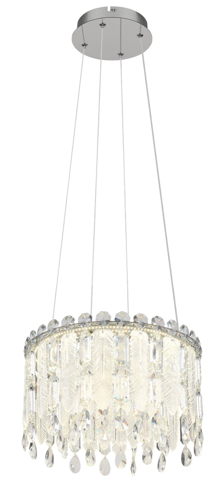 LED-Hängeleuchte - chrom - klar - K5 Glaskristalle - dimmbar