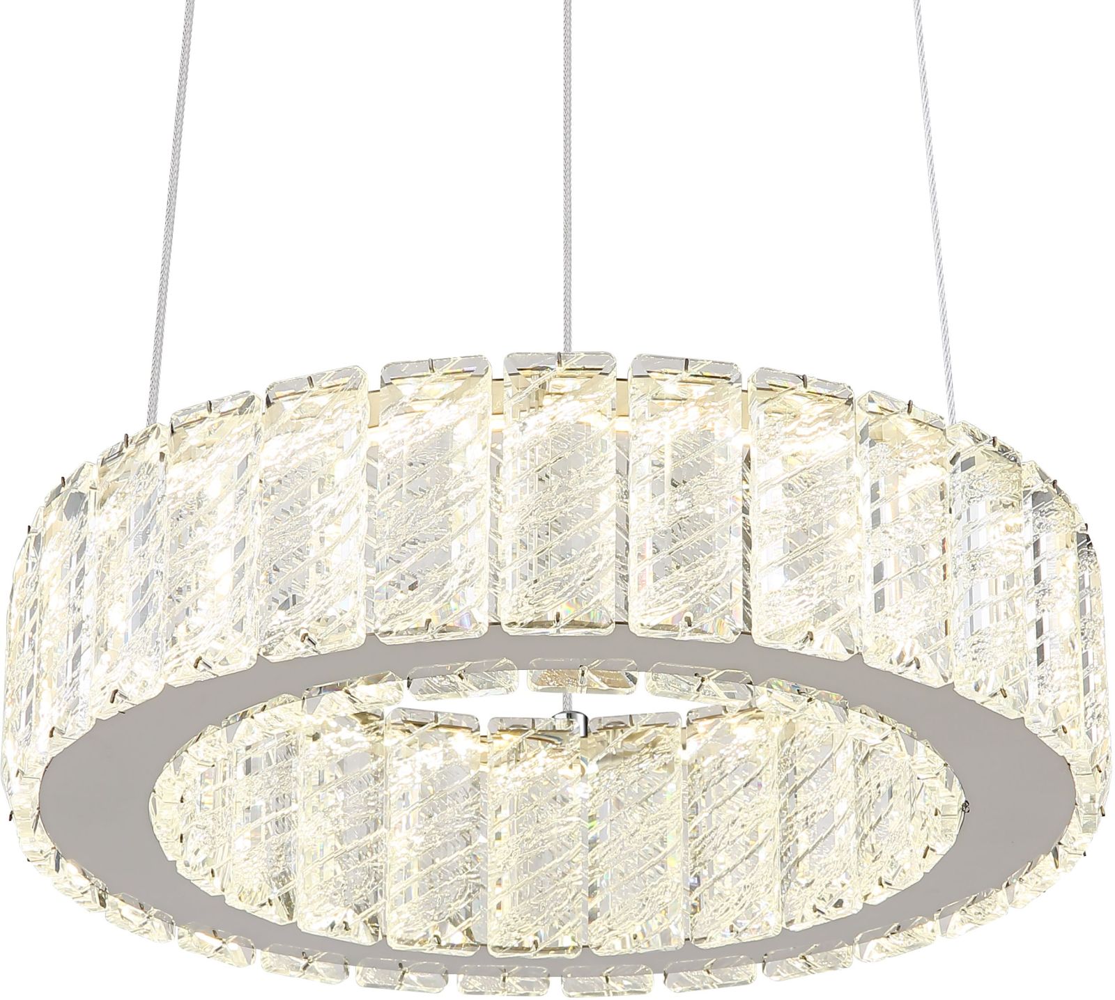 LED-Hängeleuchte - chromfarben-klar - K5 Kristalle - Ø 30 cm