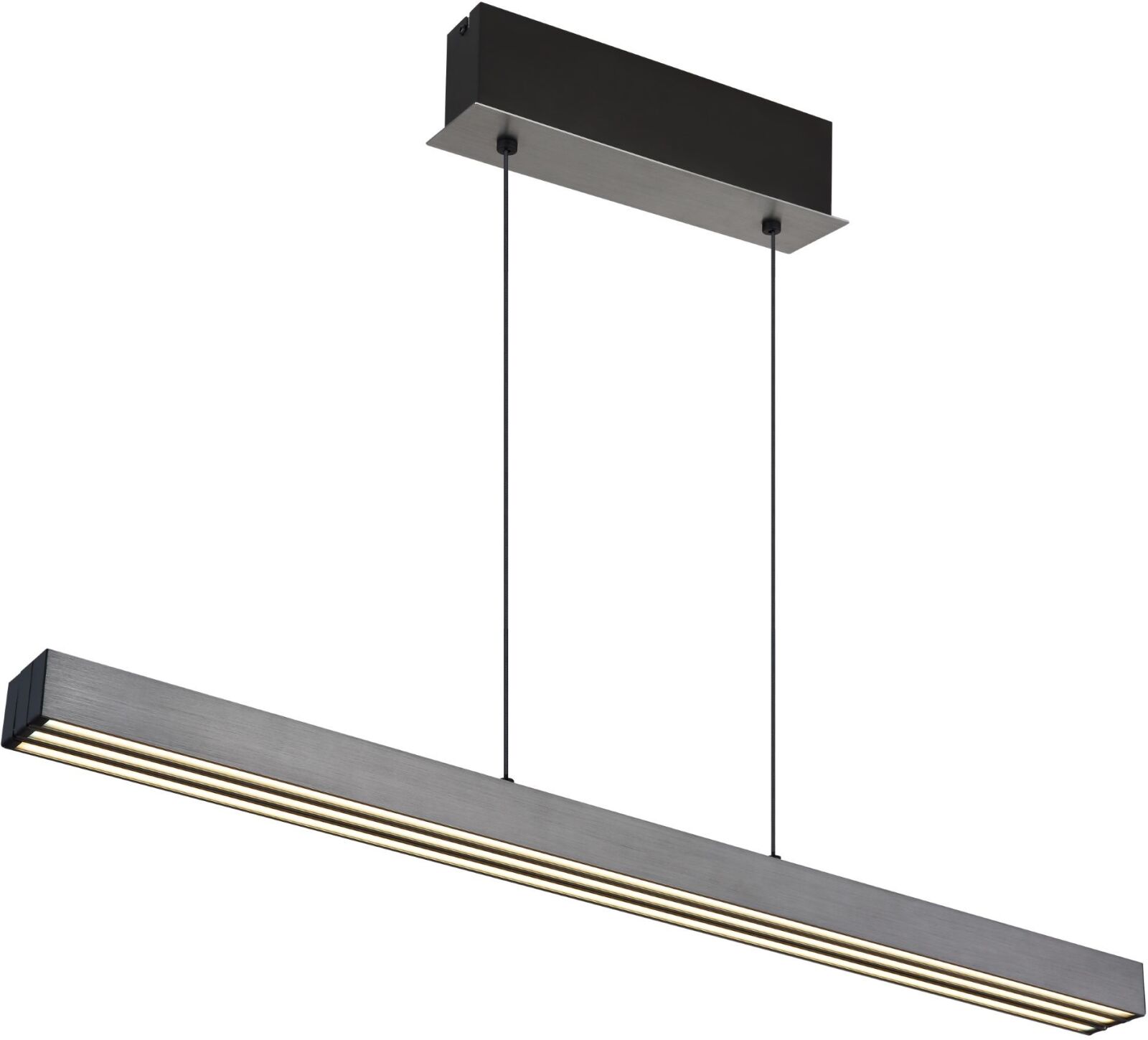 LED-Hängeleuchte - grau-opal - höhenverstellbar