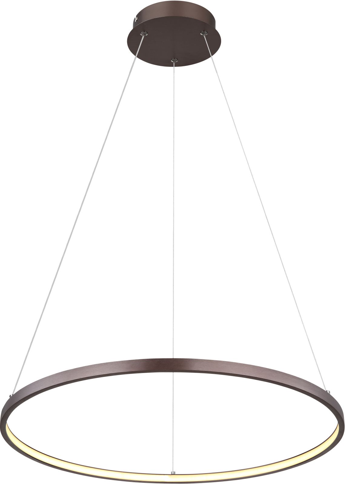 LED-Hängeleuchte - kaffeefarben matt - Ø 60,5 cm