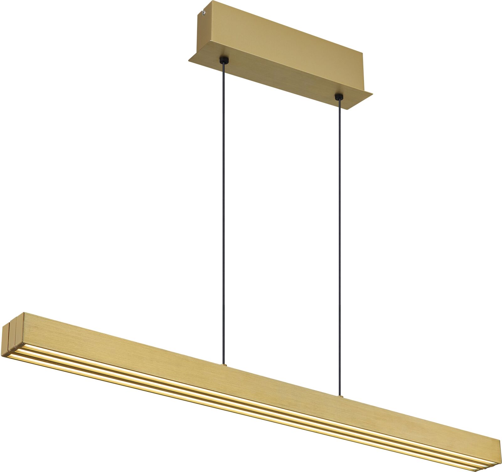LED-Hängeleuchte - messingfarben-opal - Touchdimmer - höhenverstellbar
