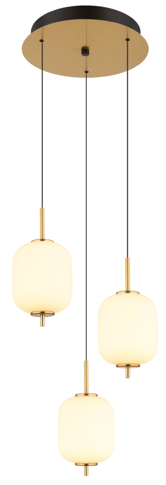LED-Hängeleuchte - messingfarben-schwarz - 220 cm