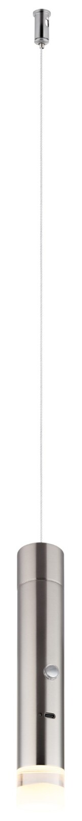 LED-Hängeleuchte - Nickel matt - Touchdimmer - mit Magnet - Taschenlampe