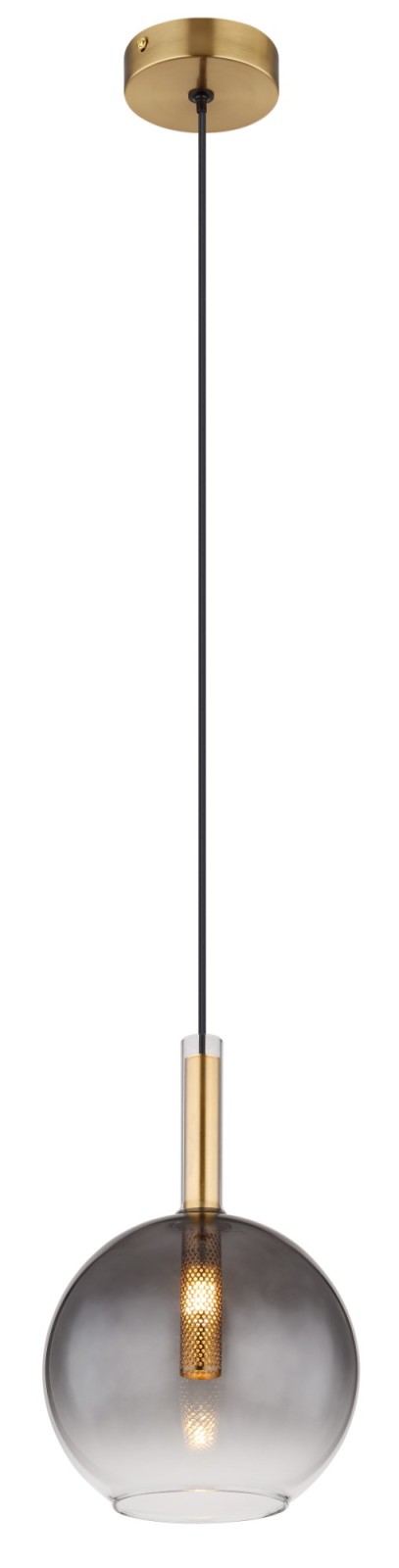 LED-Hängeleuchte - rauchfarben - messingfarben - 120 cm