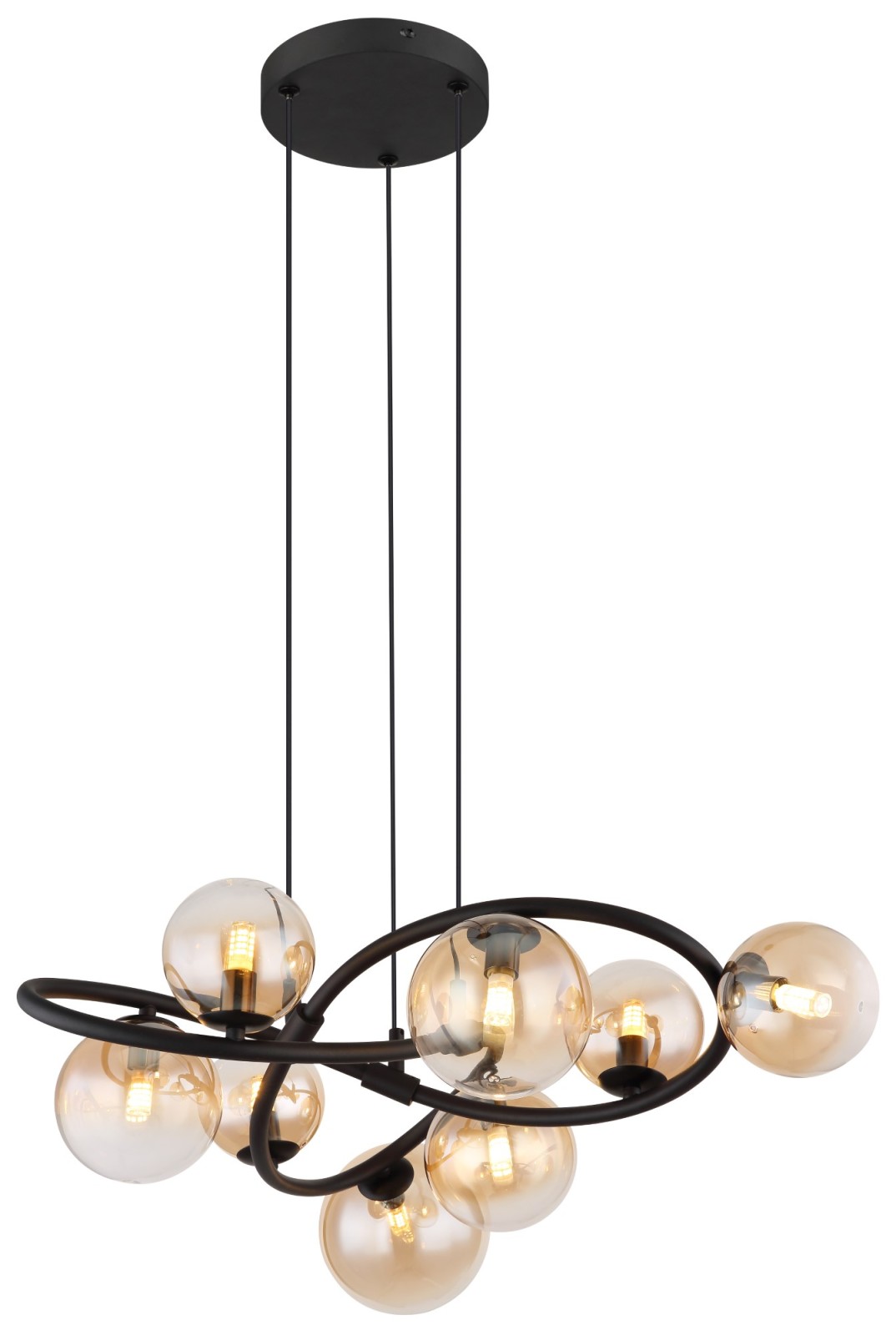 LED-Hängeleuchte - schwarz matt - 120 cm