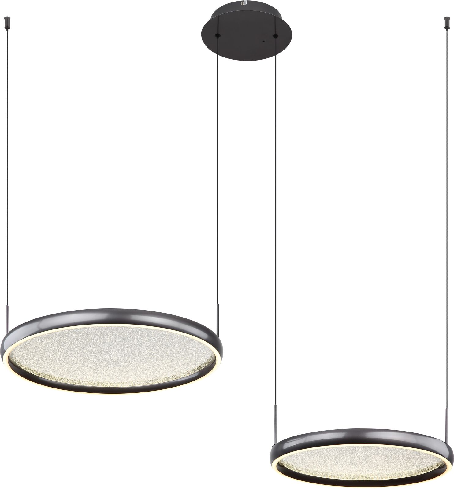 LED-Hängeleuchte - schwarz matt - dimmbar - 89 cm