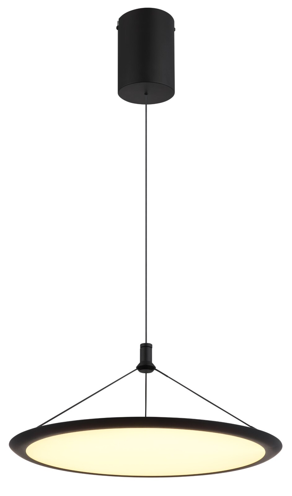 LED-Hängeleuchte - schwarz matt - opal - Ø 50,8 cm