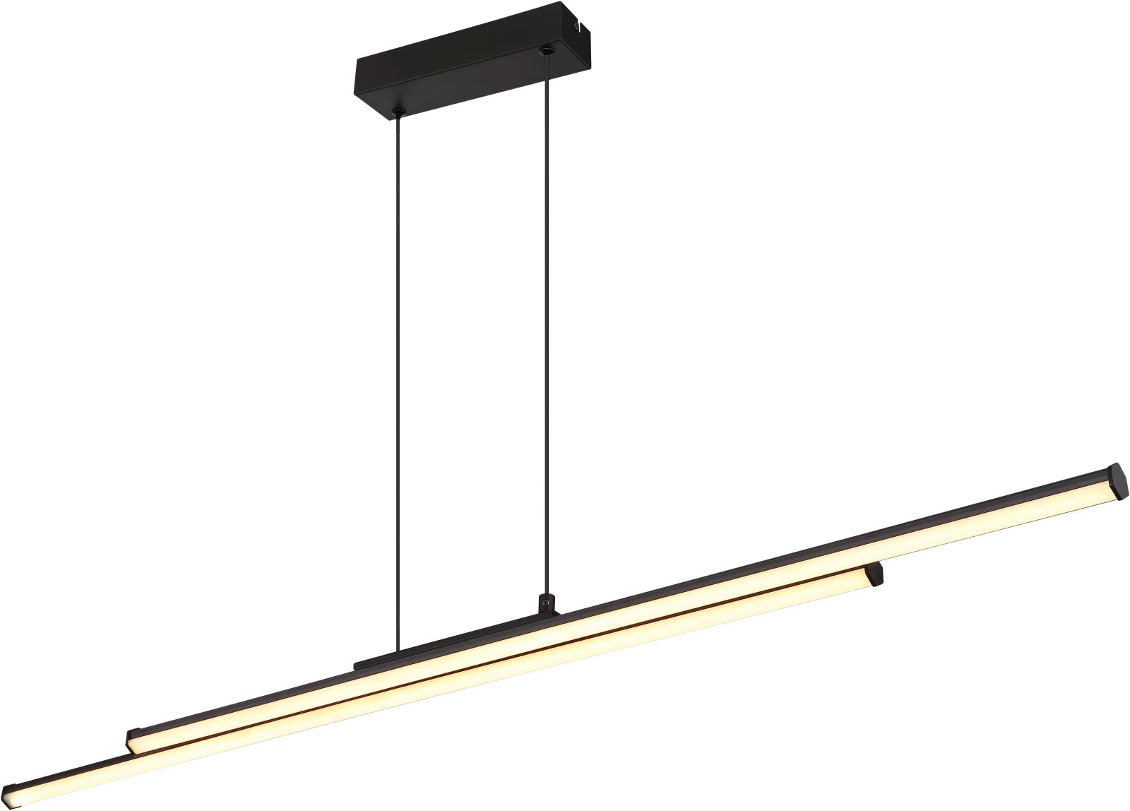 LED-Hängeleuchte - schwarz matt - opal - 110 cm