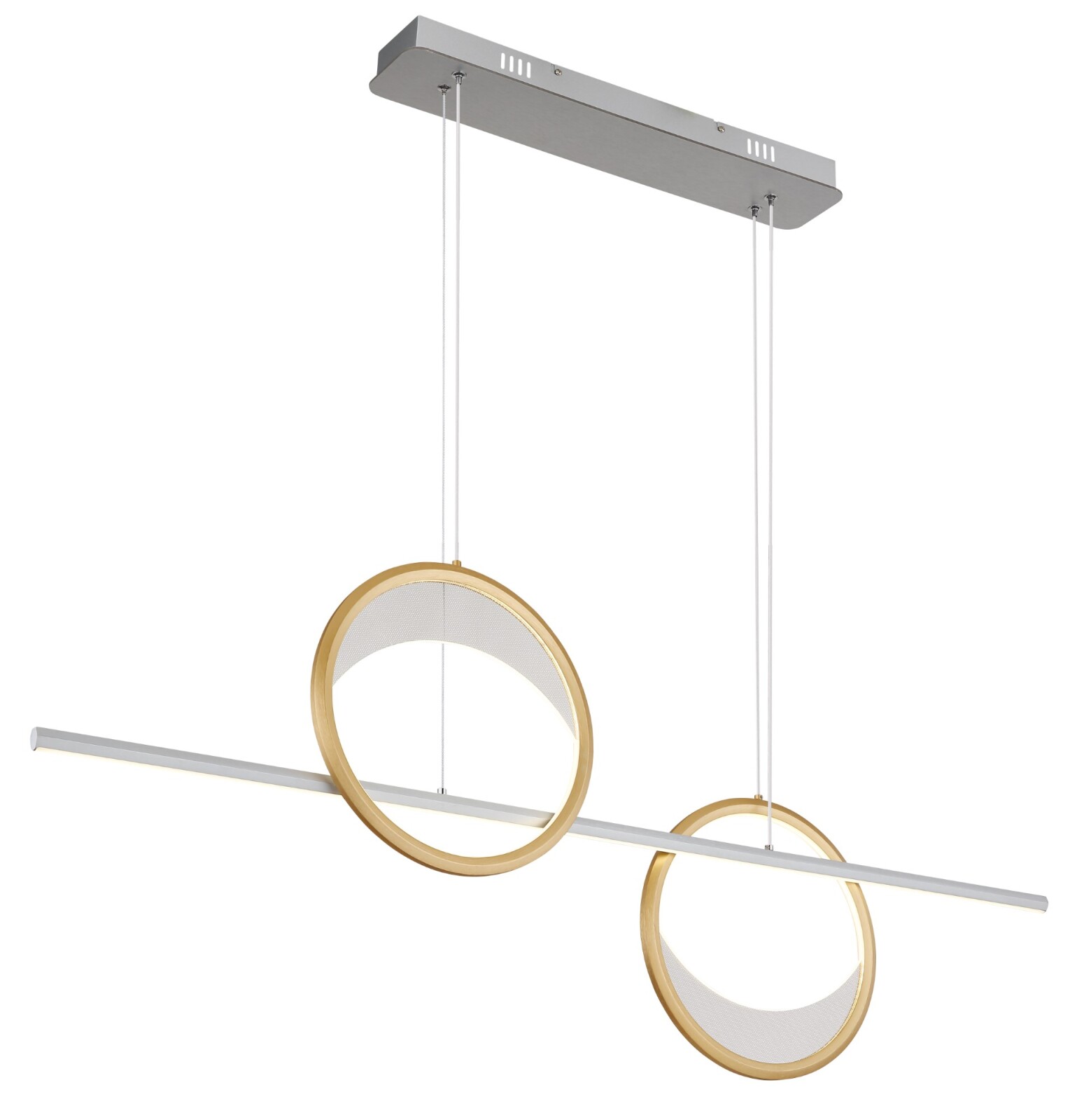 LED-Hängeleuchte - silber-gold - 120,4 cm