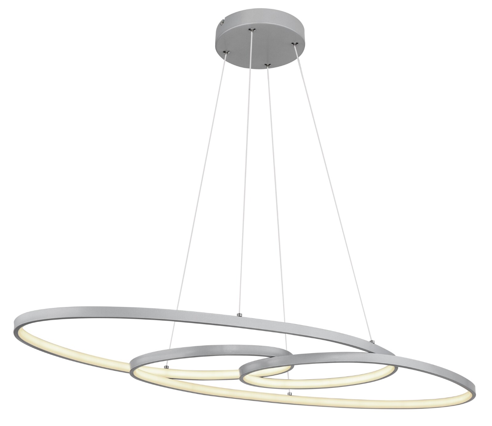 LED-Hängeleuchte - silber matt - verchromt - Memoryfunktion