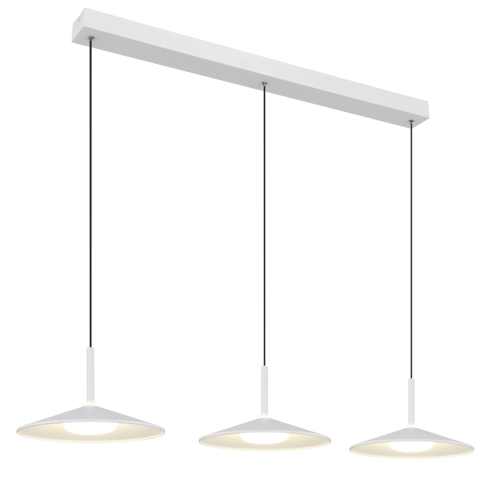 LED-Hängeleuchte - weiß matt - 3-flammig - 150 cm hoch
