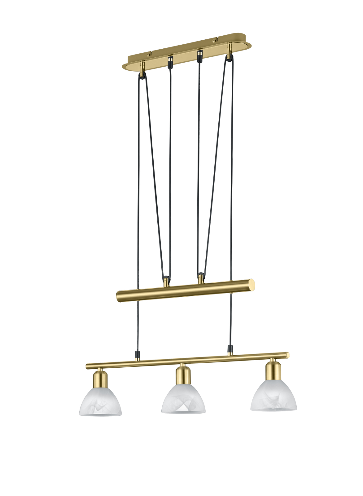 LED-JoJo-Pendelleuchte - Messing matt - 3-flammig