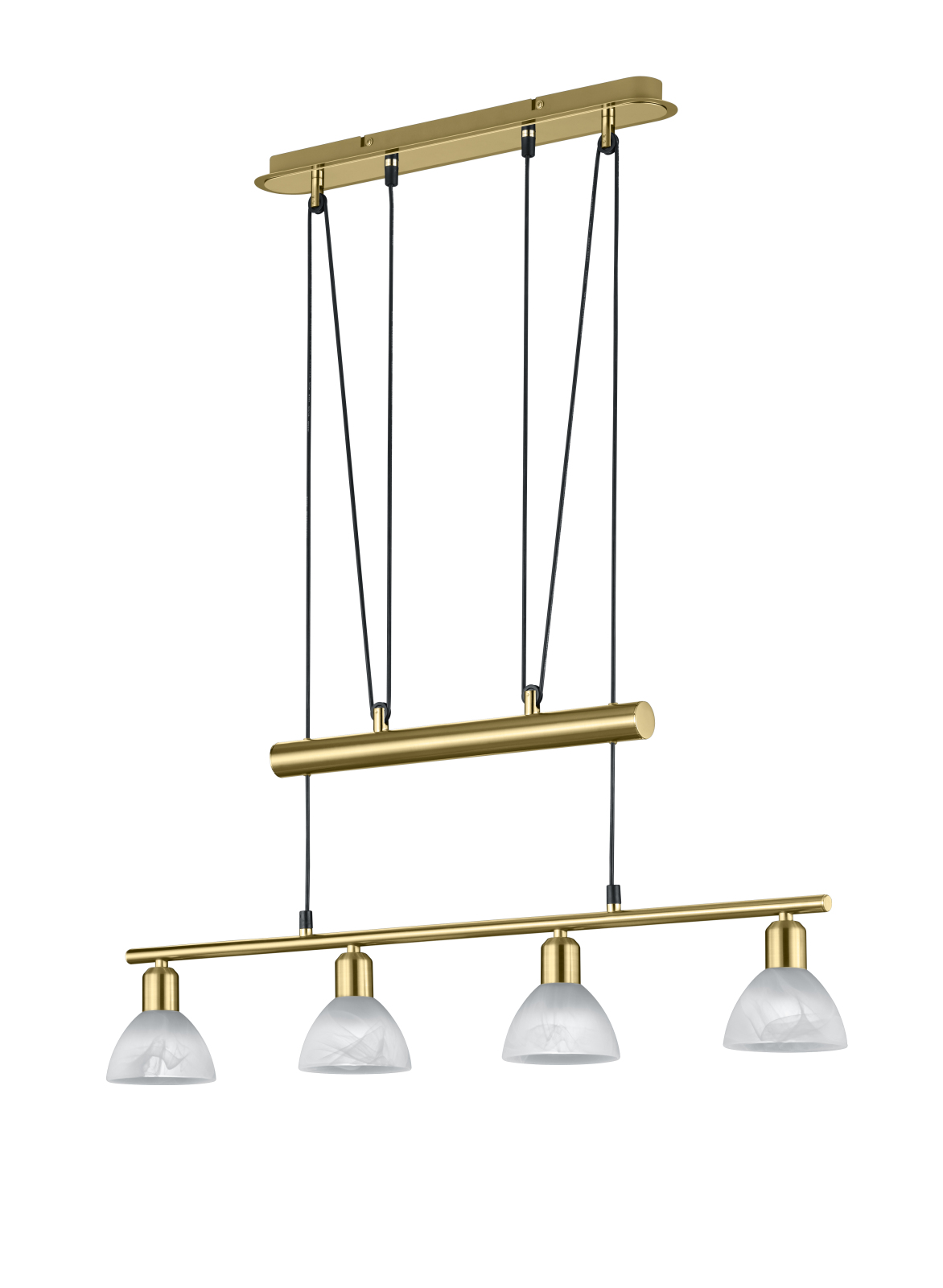 LED-JoJo-Pendelleuchte - Messing matt - 4-flammig