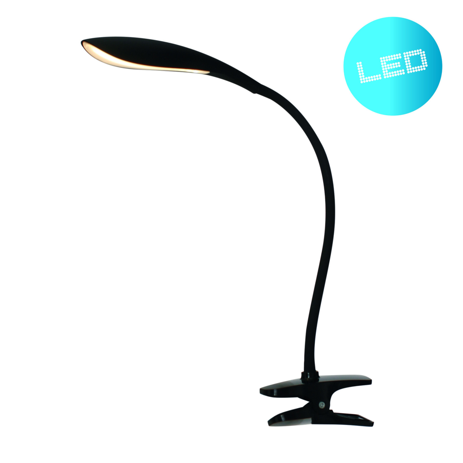 LED-Klemmleuchte ALF - schwarz matt - 36 cm