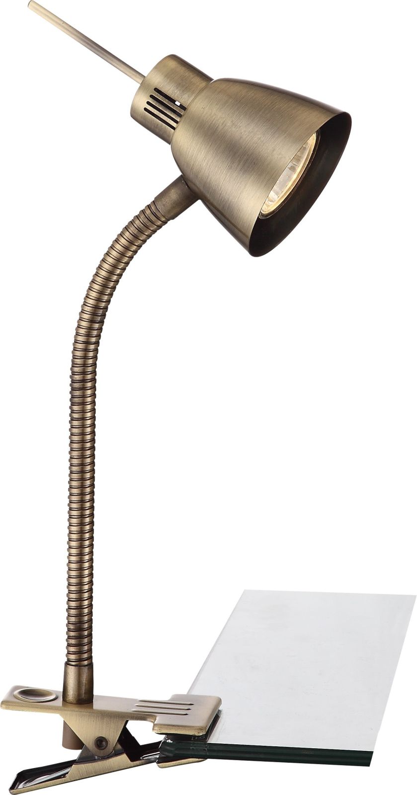 LED-Klemmleuchte - altmessing - Flexarm