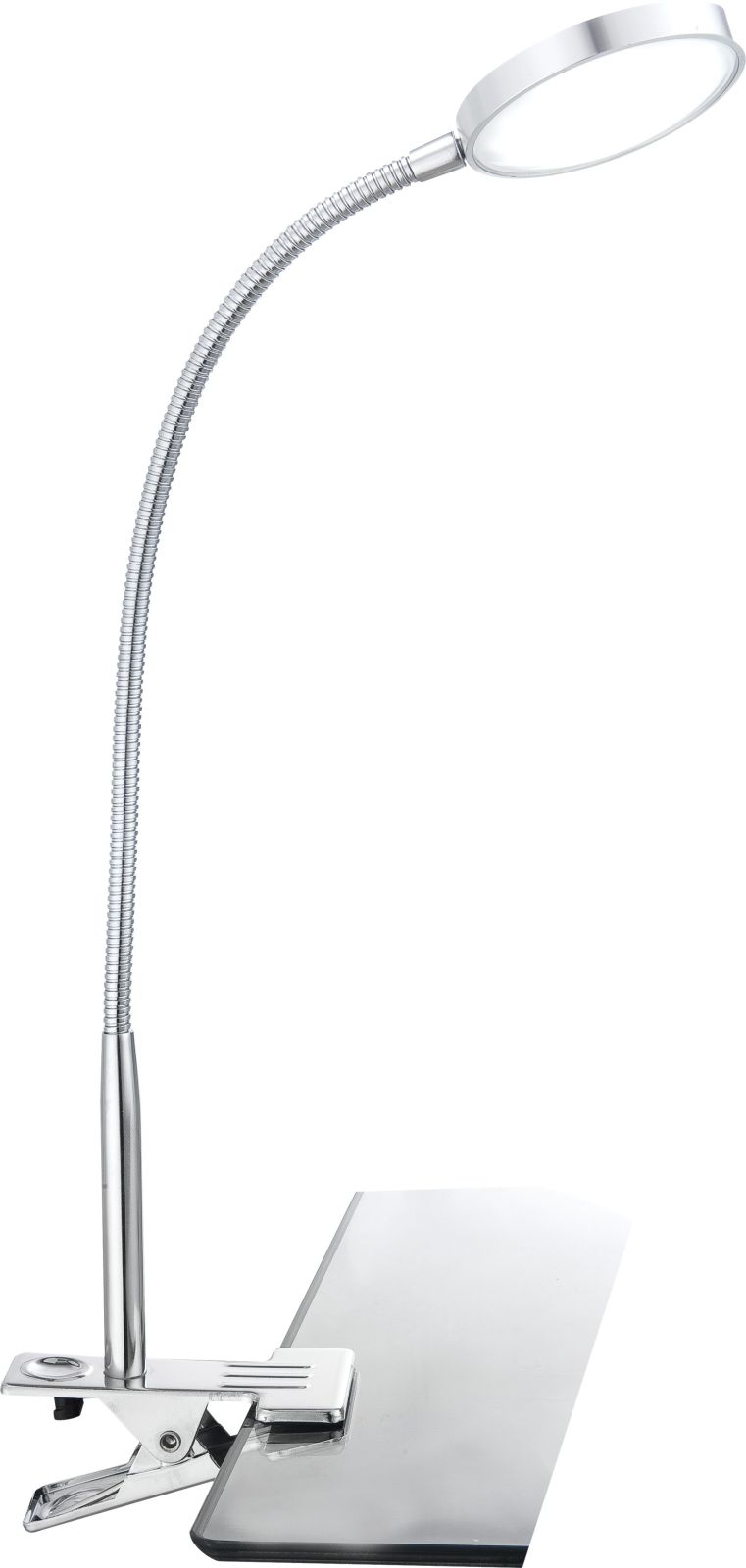 LED-Klemmleuchte - chrom - Flexarm