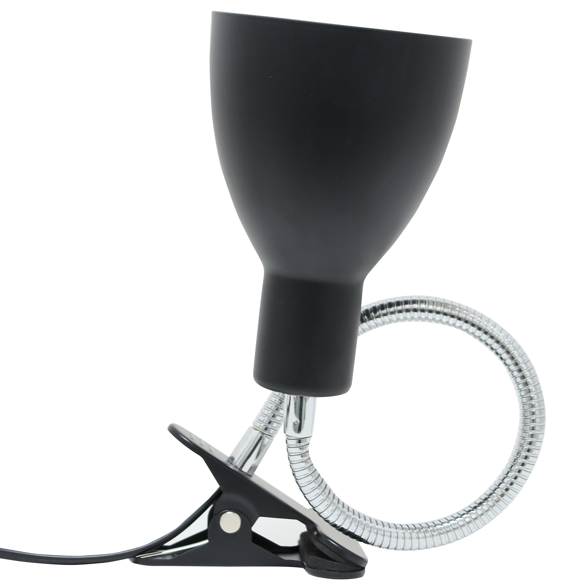 LED-Klemmleuchte - schwarz - Flexoarm - Ø 11 cm