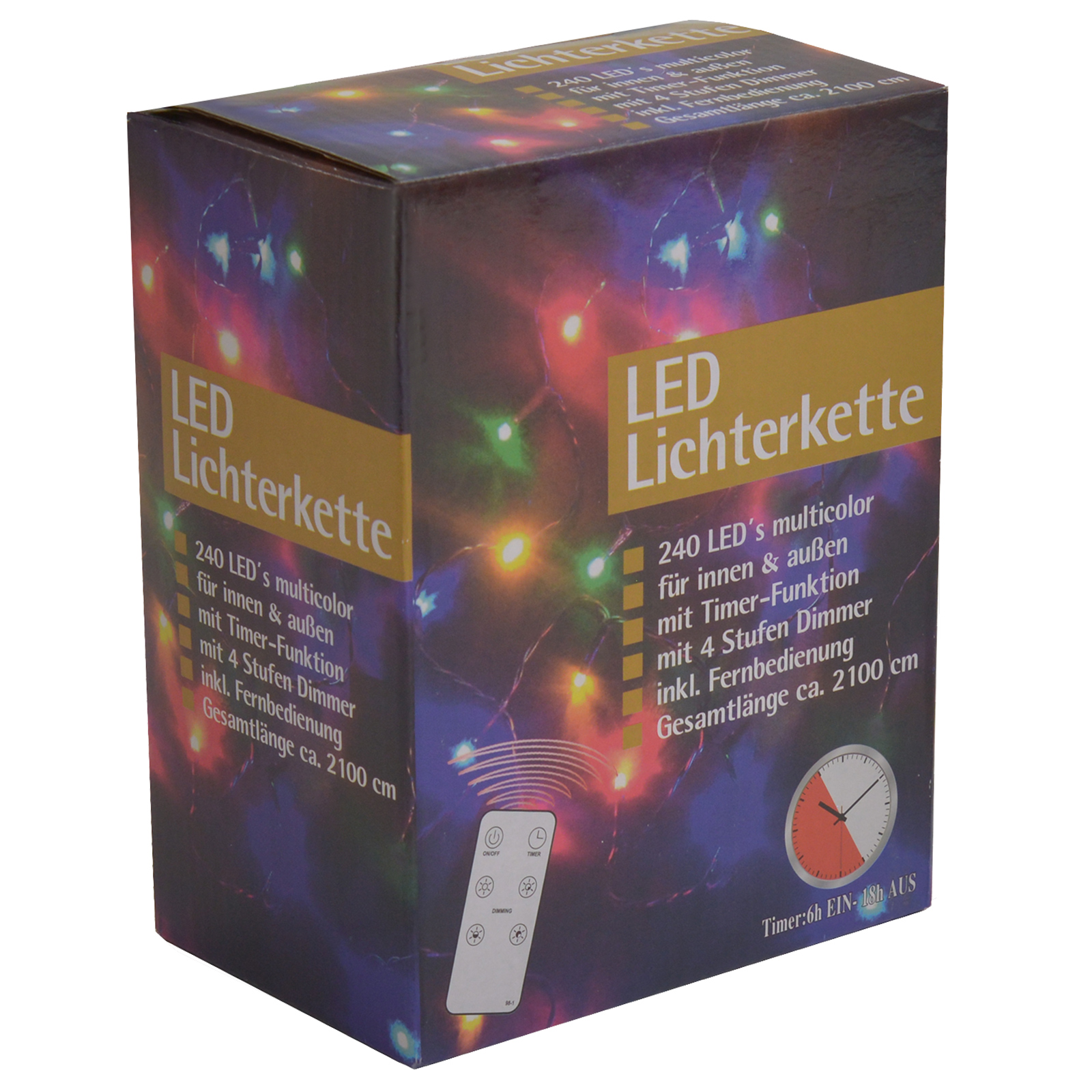 LED-Lichterkette mit Fernbedienung - multicolor - 2100 cm