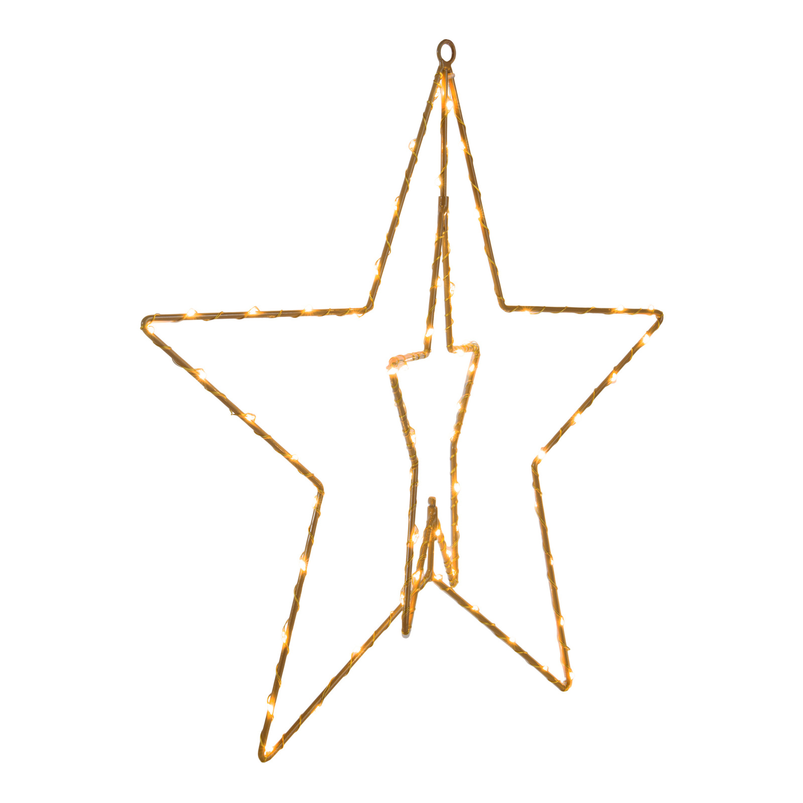 LED-Outdoor-Weihnachtsleuchte STERN - goldfarben - Ø 40 cm
