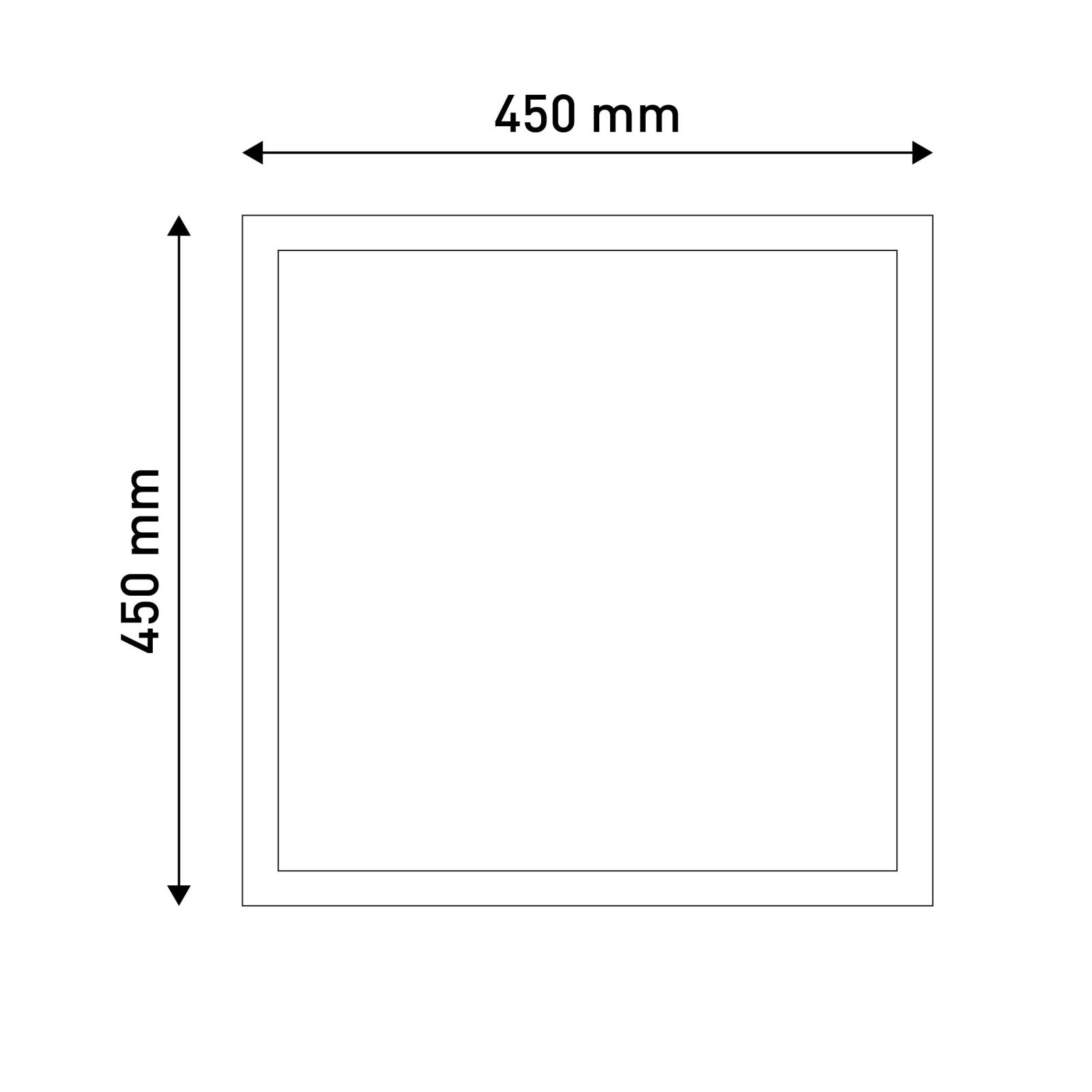 LED-Panel-Deckenleuchte NICO - weiß - mit Fernbedienung - 45x45 cm