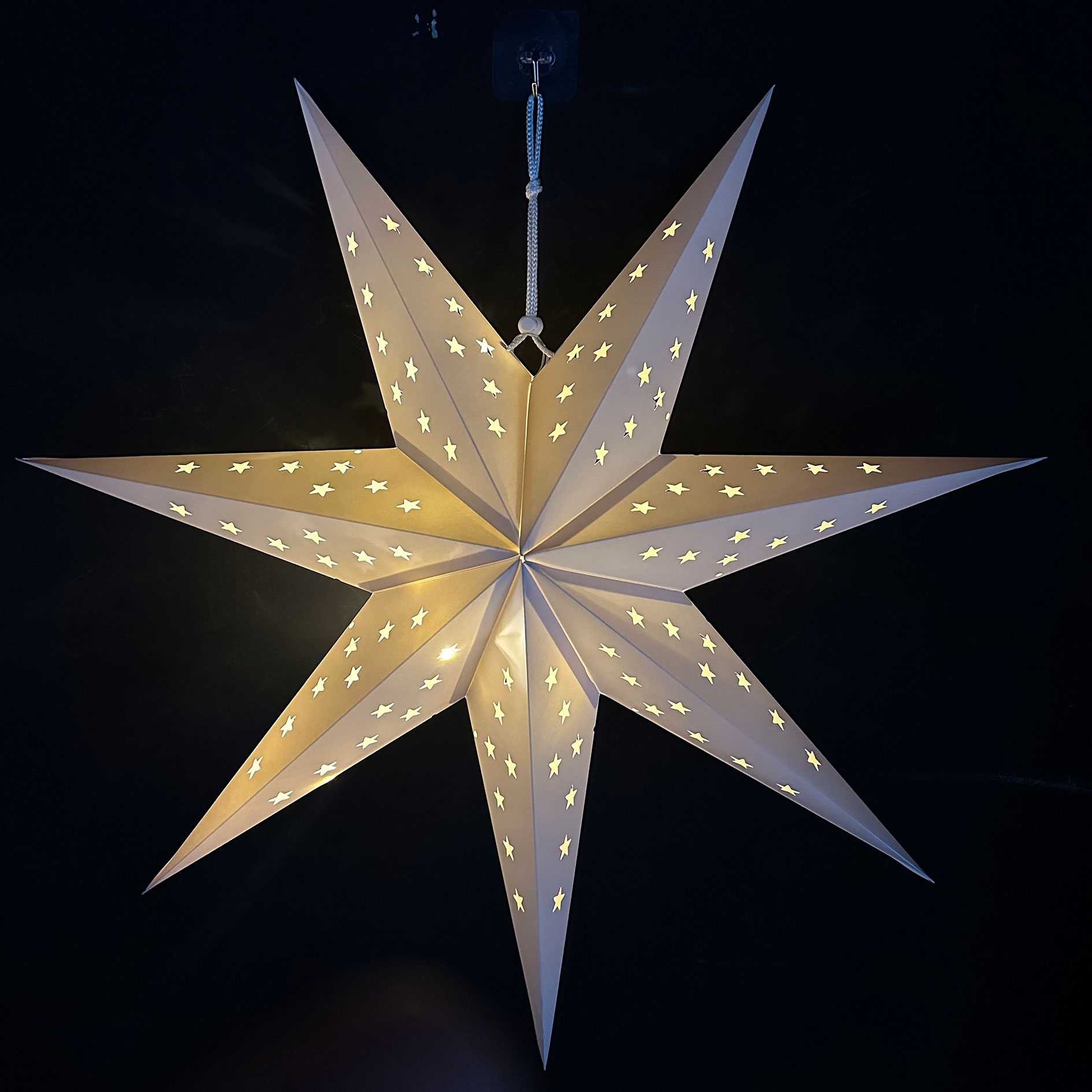 LED-Papierstern - warmweiß - 70 cm hoch
