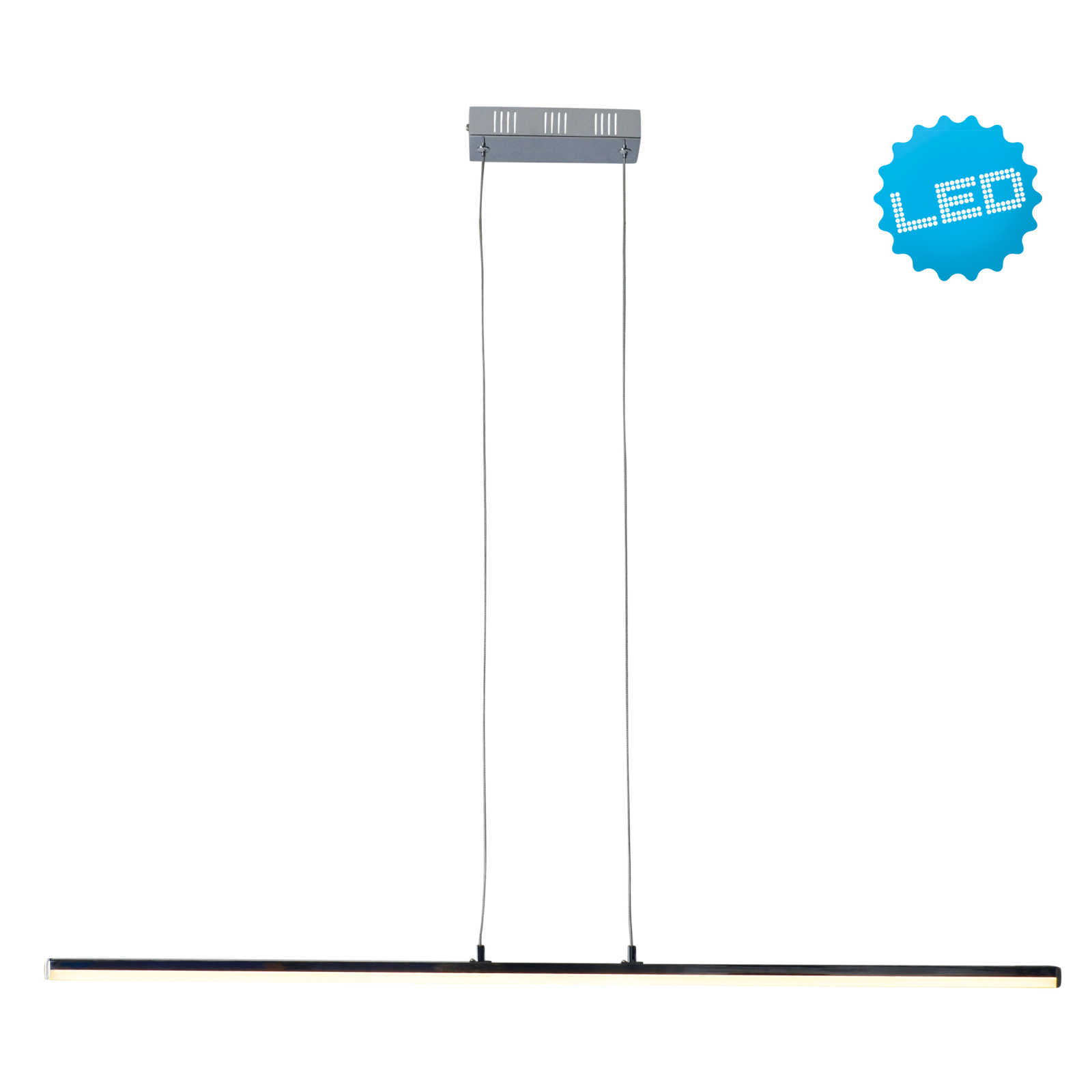 LED-Pendelleuchte BEAM - stahl-blank - 100 cm