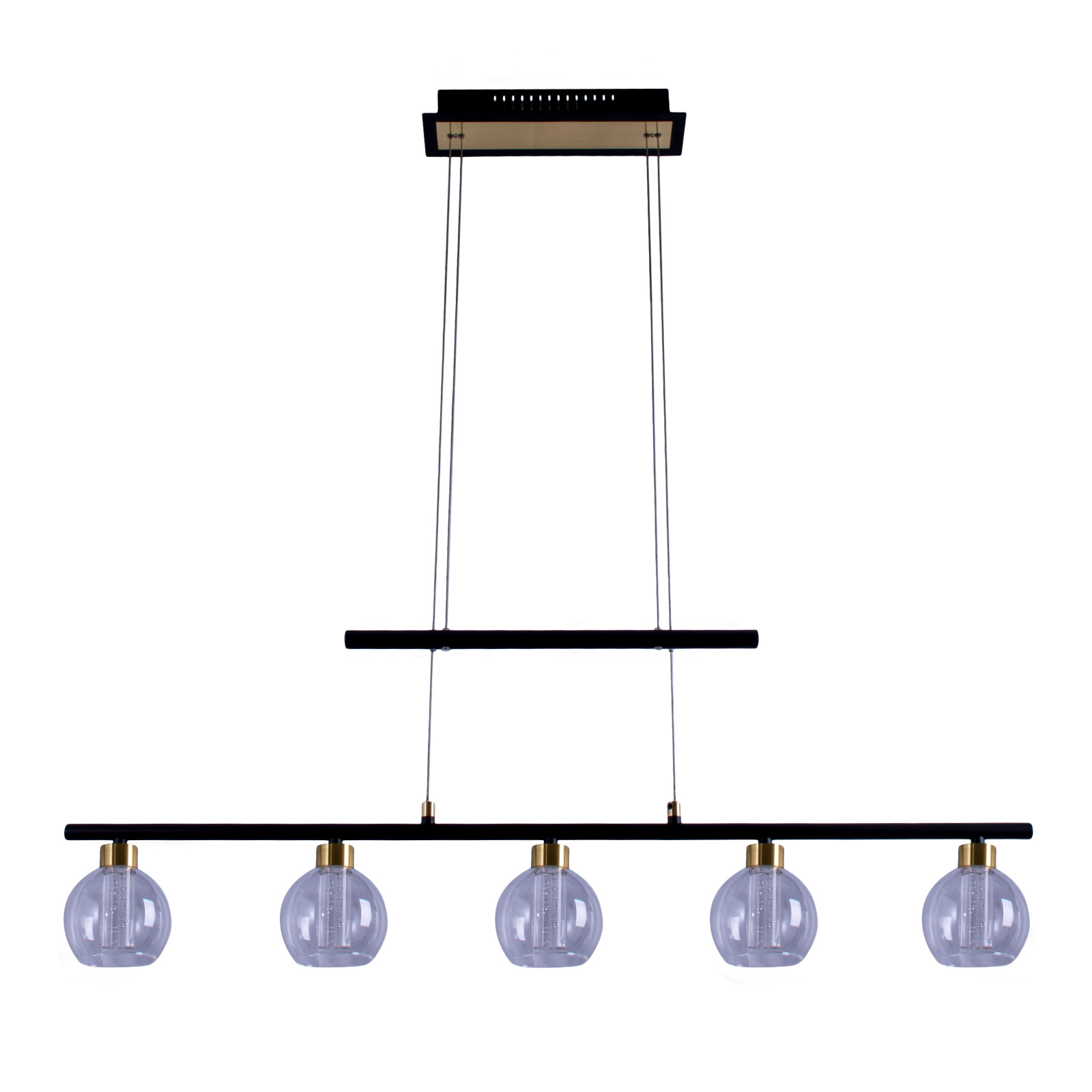 LED-Pendelleuchte BRASS - schwarz - 150 cm