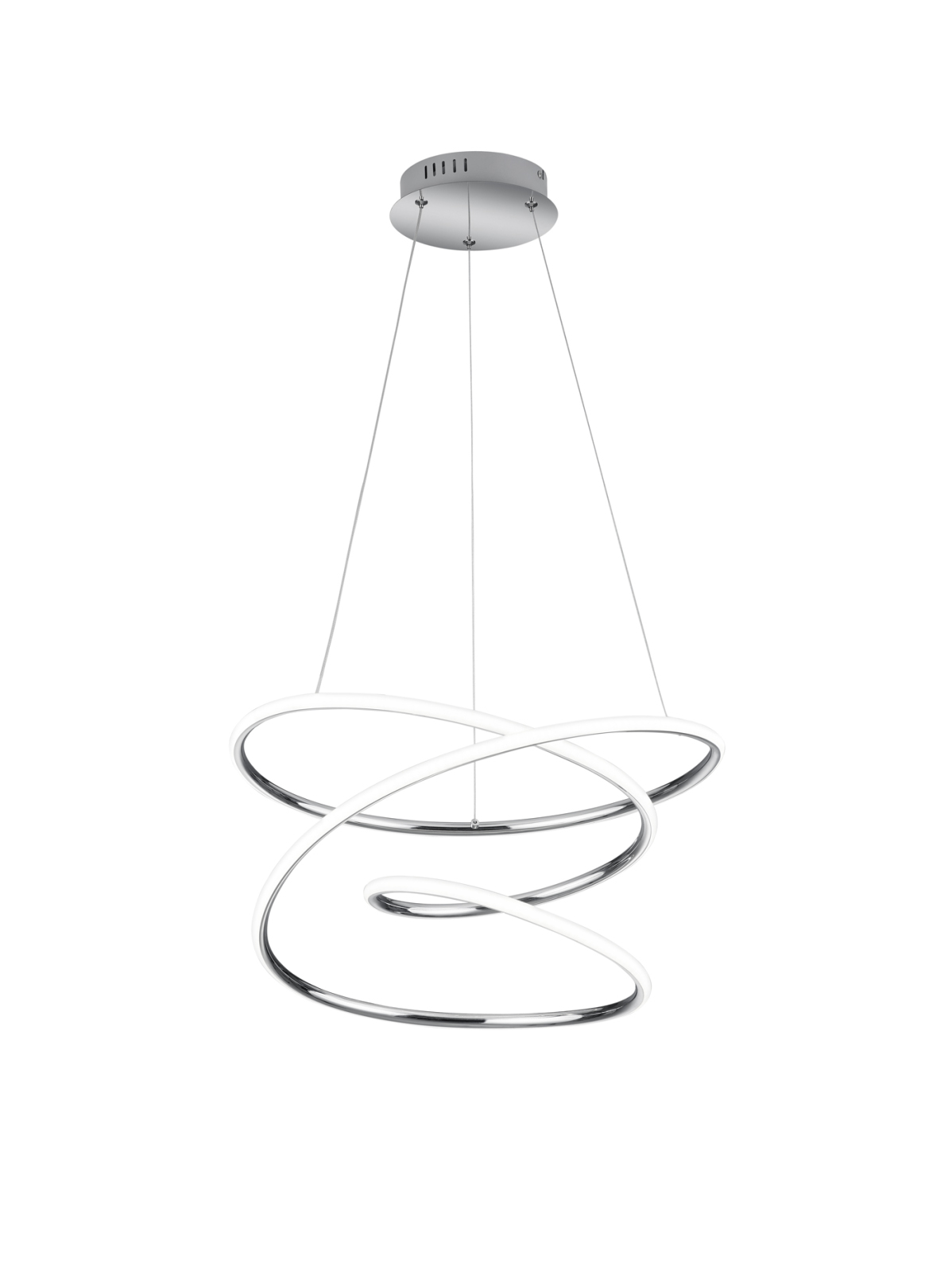 LED-Pendelleuchte - Chrom - 50 cm