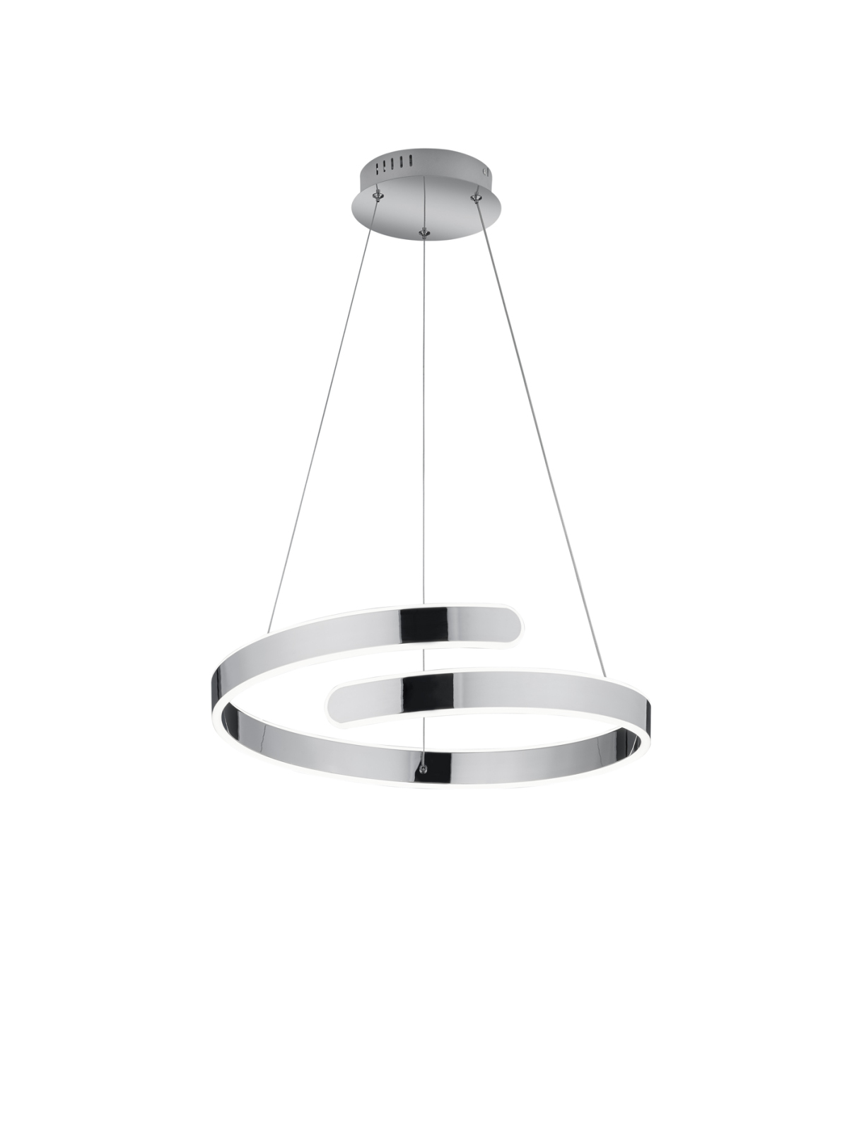 LED-Pendelleuchte - Chrom - höhenverstellbar - 50 cm