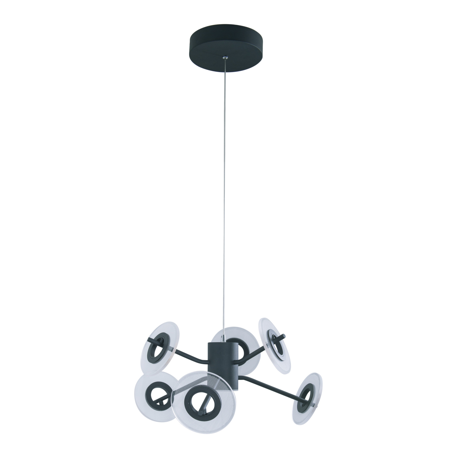 LED-Pendelleuchte DISCUS - schwarz - dimmbar