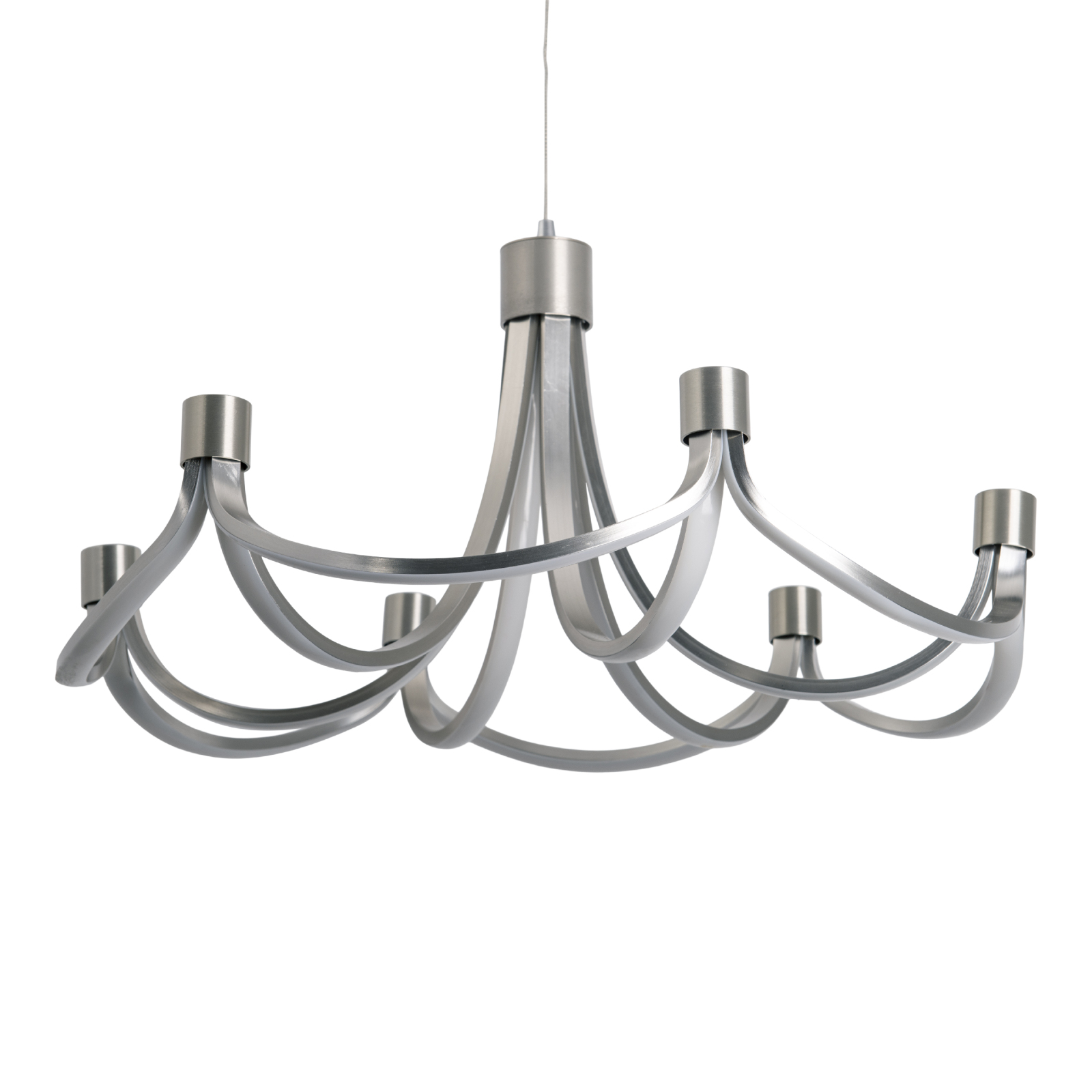 LED-Pendelleuchte FESTOS - Nickel matt - Ø 55 cm