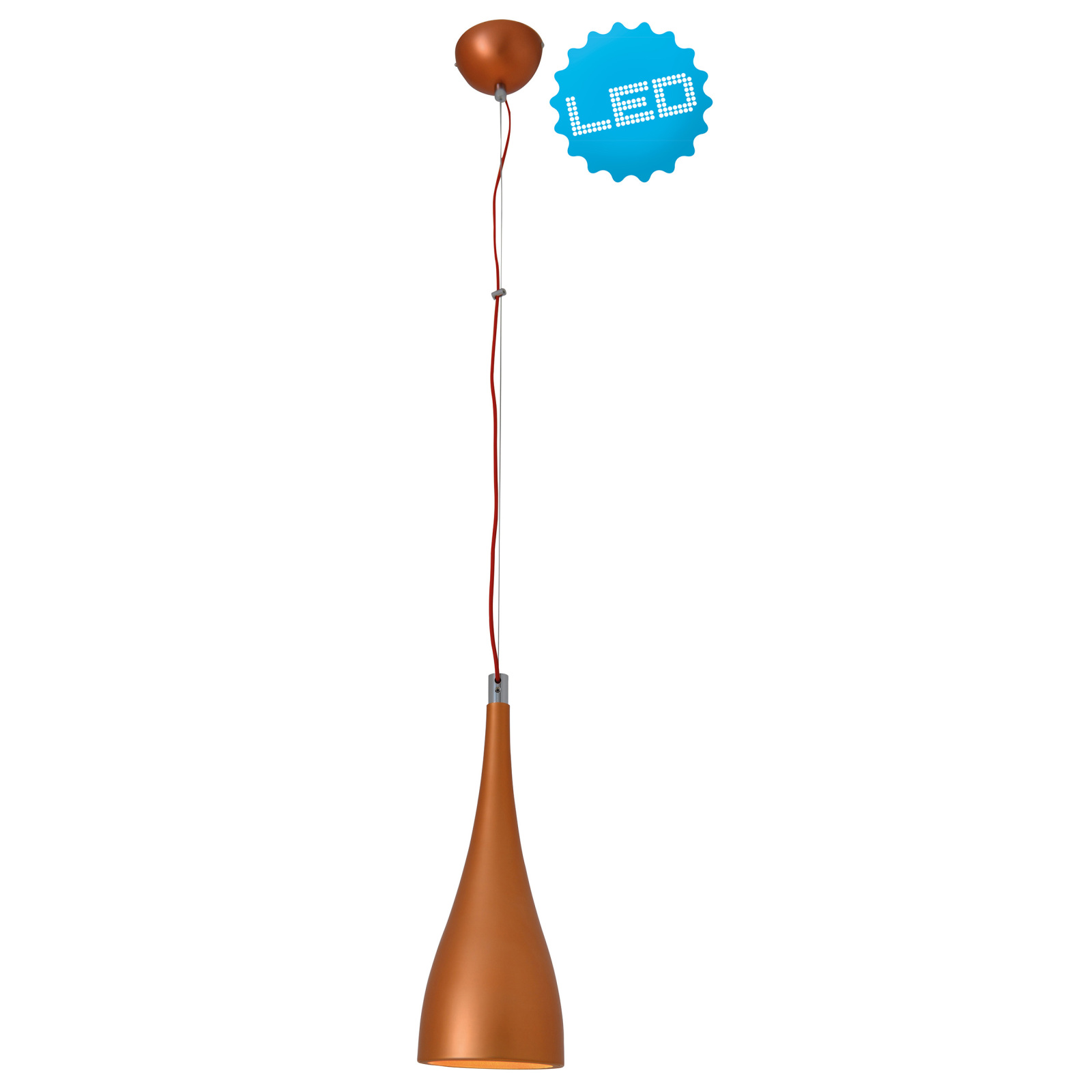 LED-Pendelleuchte LIMA - kupfer - einflammig - Ø 15 cm