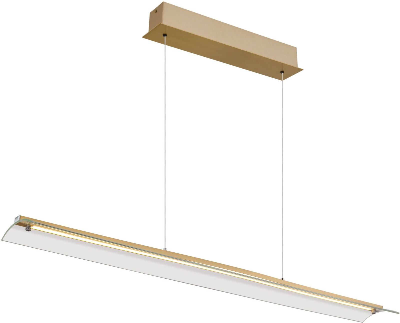 LED-Pendelleuchte - Messing matt - satiniert - 100 cm