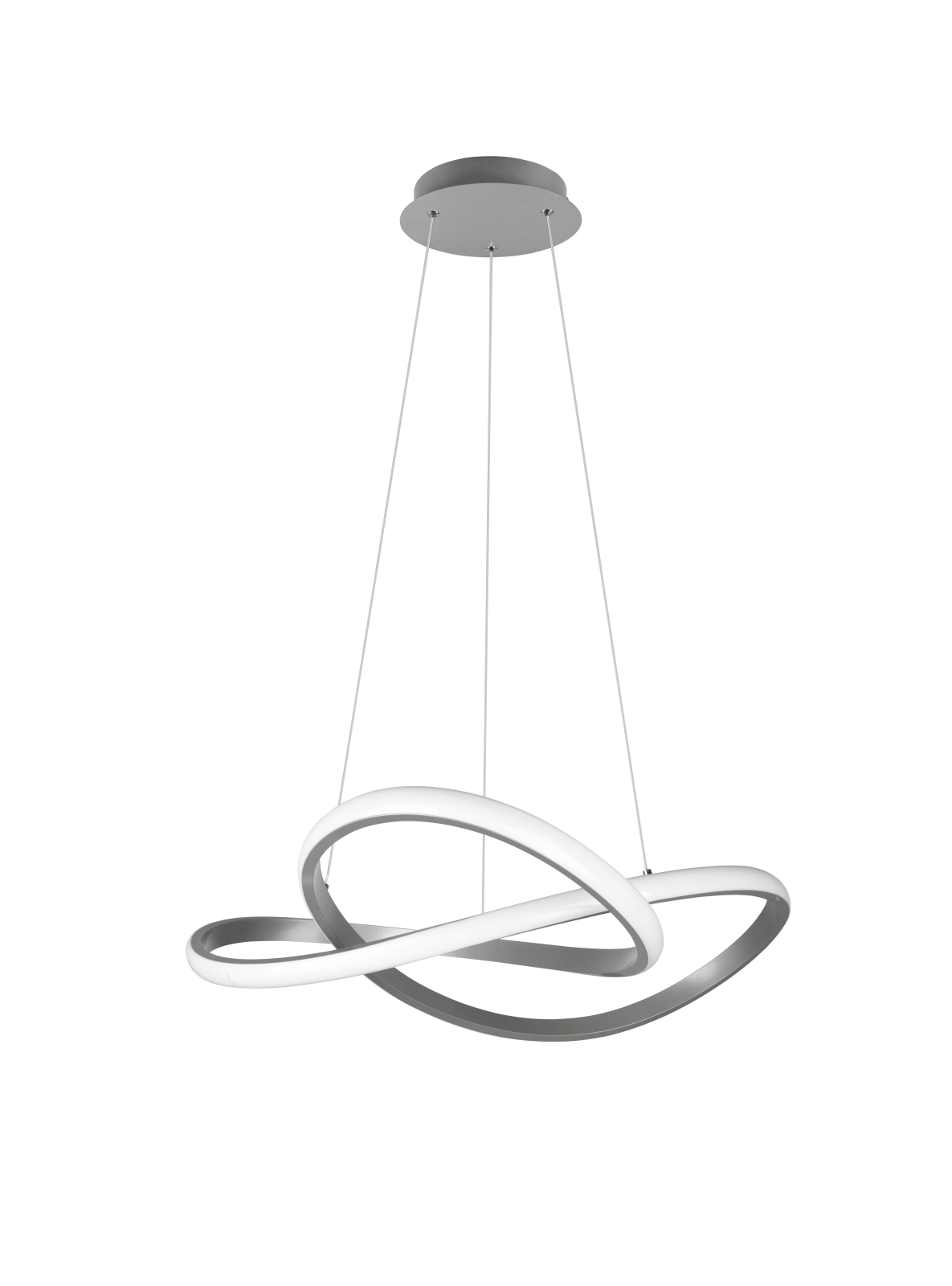 LED-Pendelleuchte - nickelfarben - Ø 60 cm