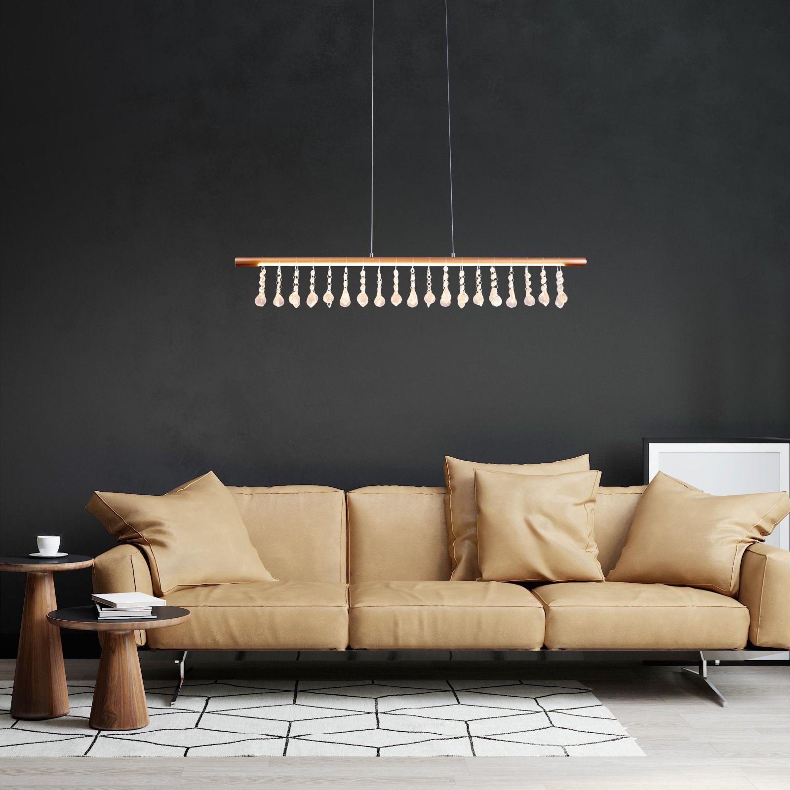 LED-Pendelleuchte NOBILIS - Gold - 100 cm - dimmbar