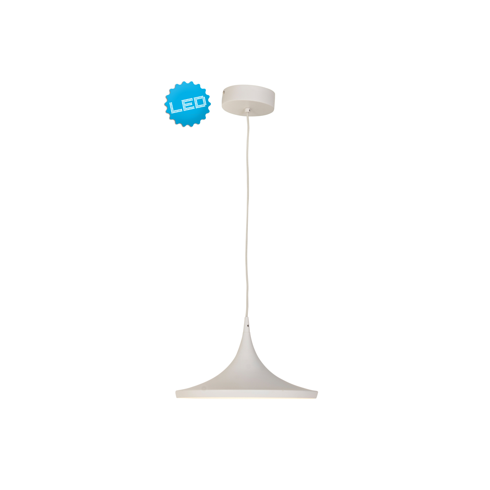 LED-Pendelleuchte OSLO - weiß - Metall - Ø 37 cm