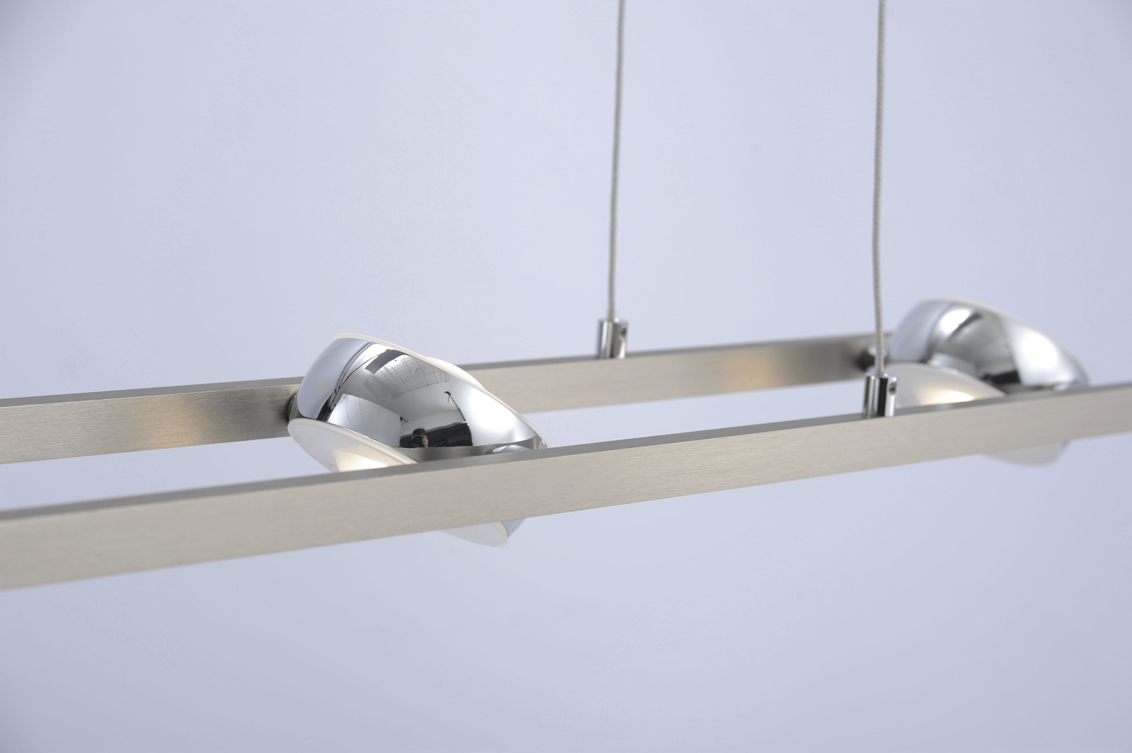 LED-Pendelleuchte - stahlfarben - SmartHome - 4-flammig