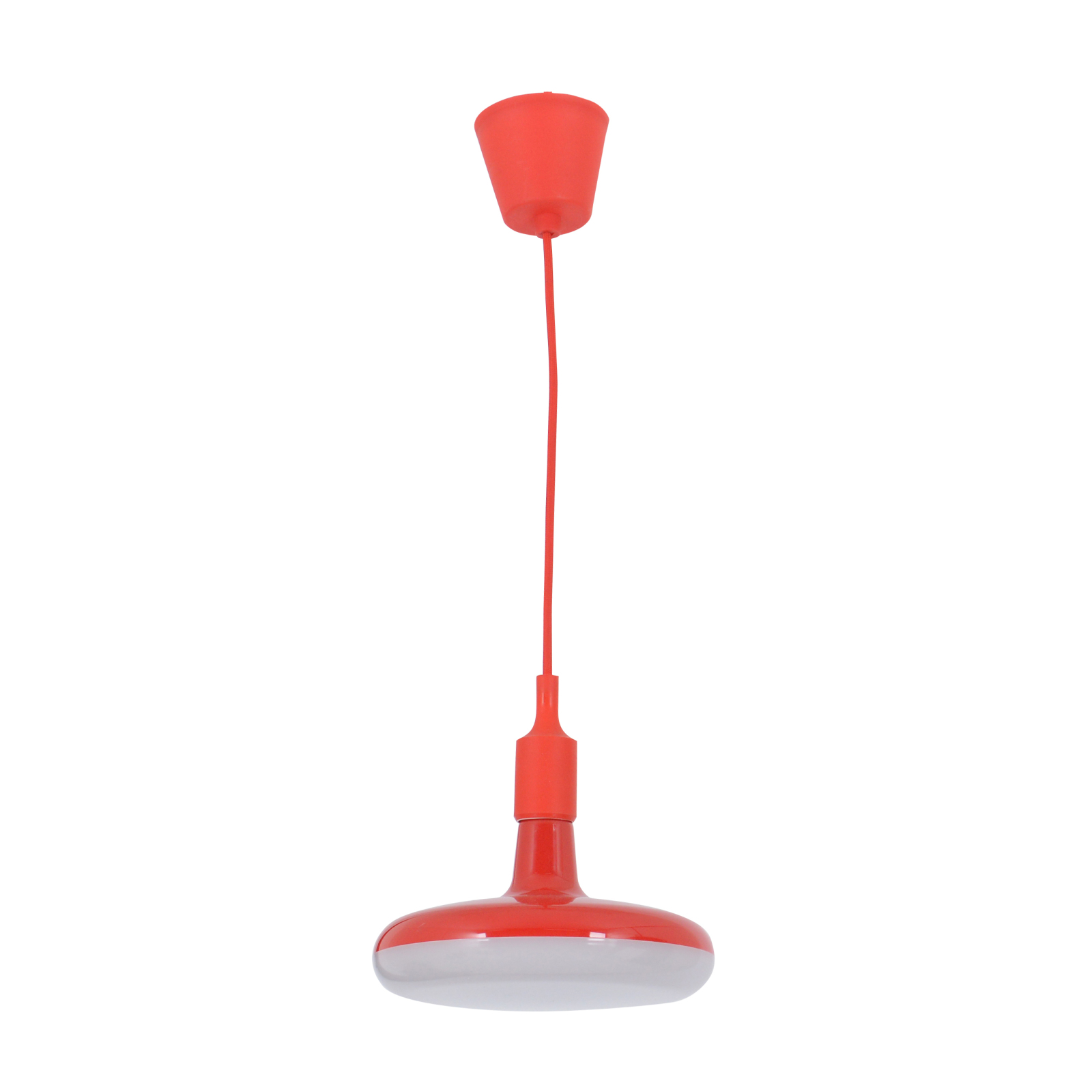 LED-Pendelleuchte UFO - rot - Ø 22 cm