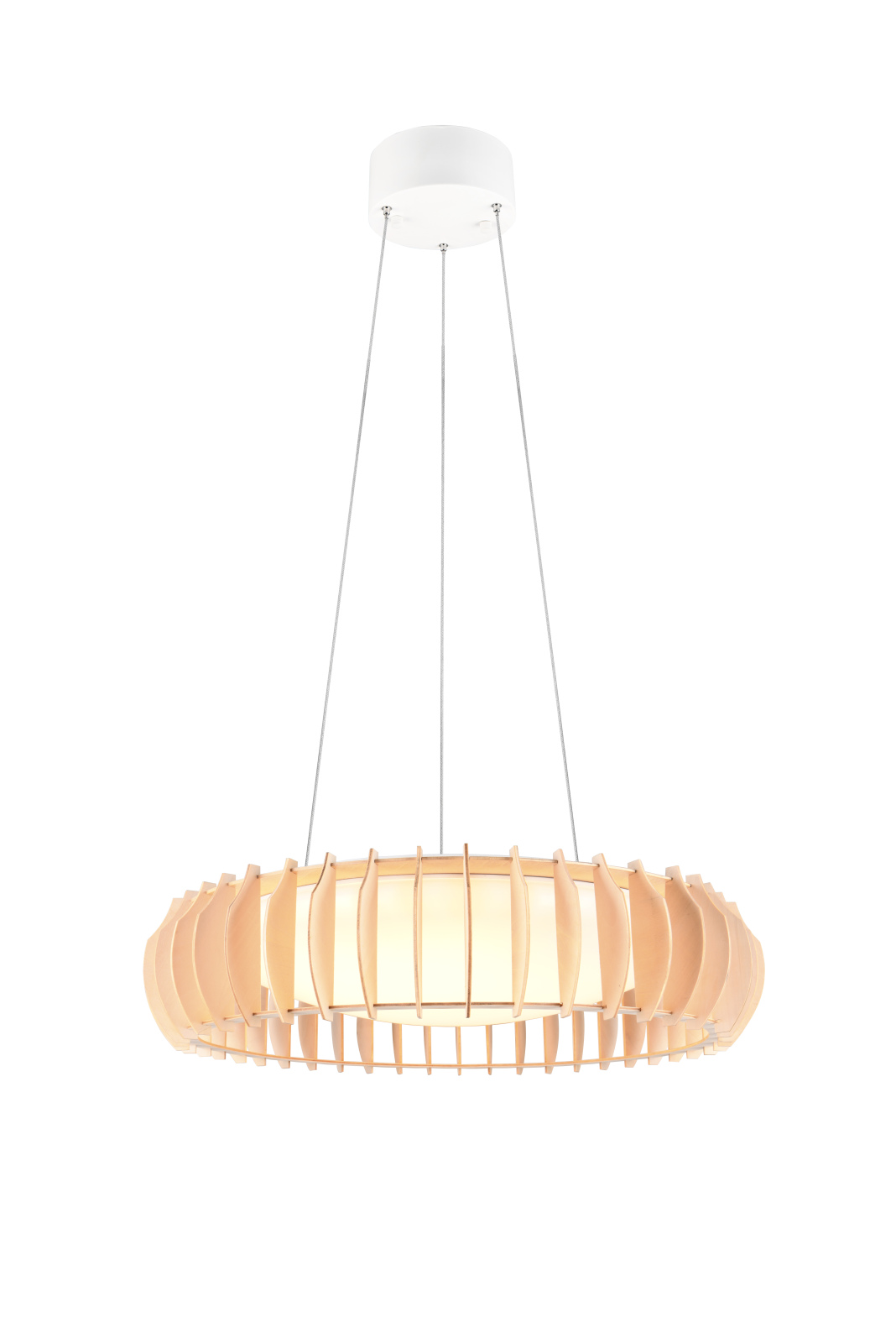 LED-Pendelleuchte - weiß-naturfarben - dimmbar