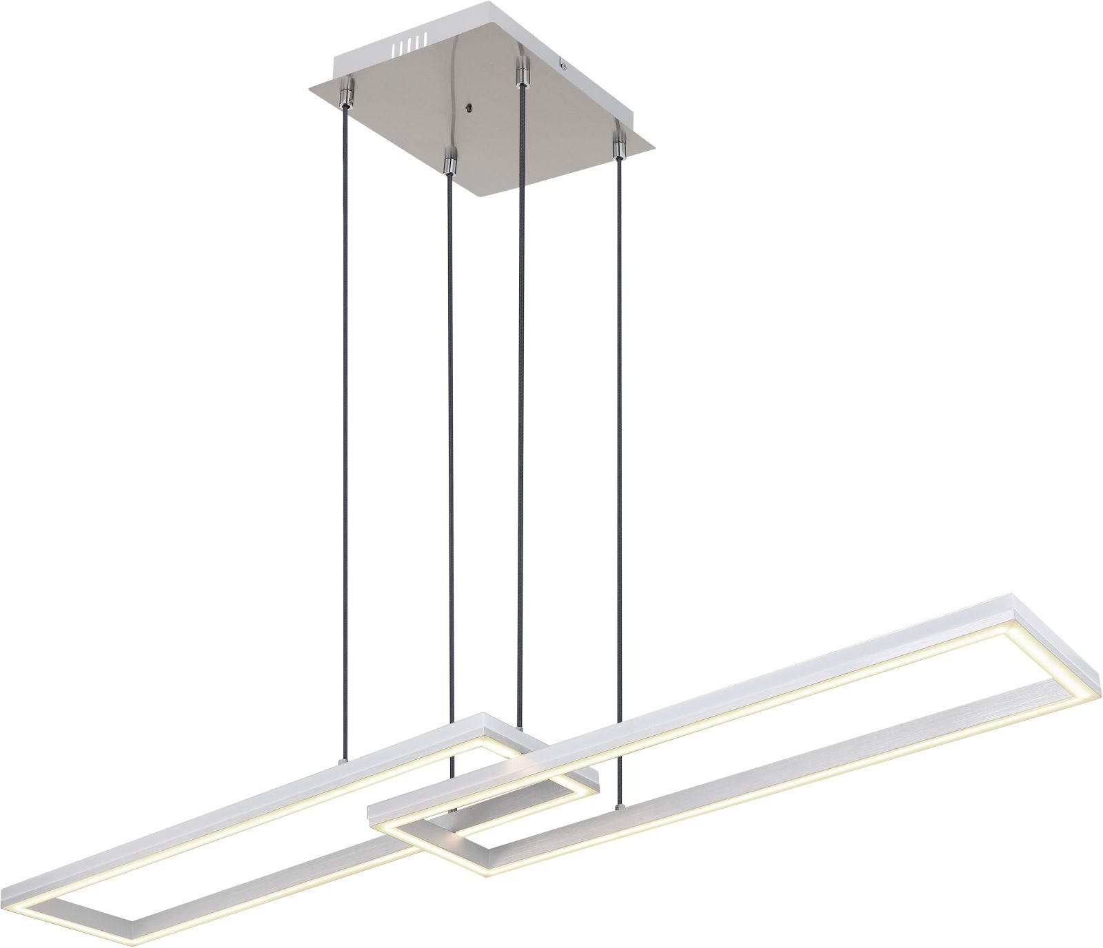 LED-RGB-Pendelleuchte - silbergrau - dimmbar - 120 cm