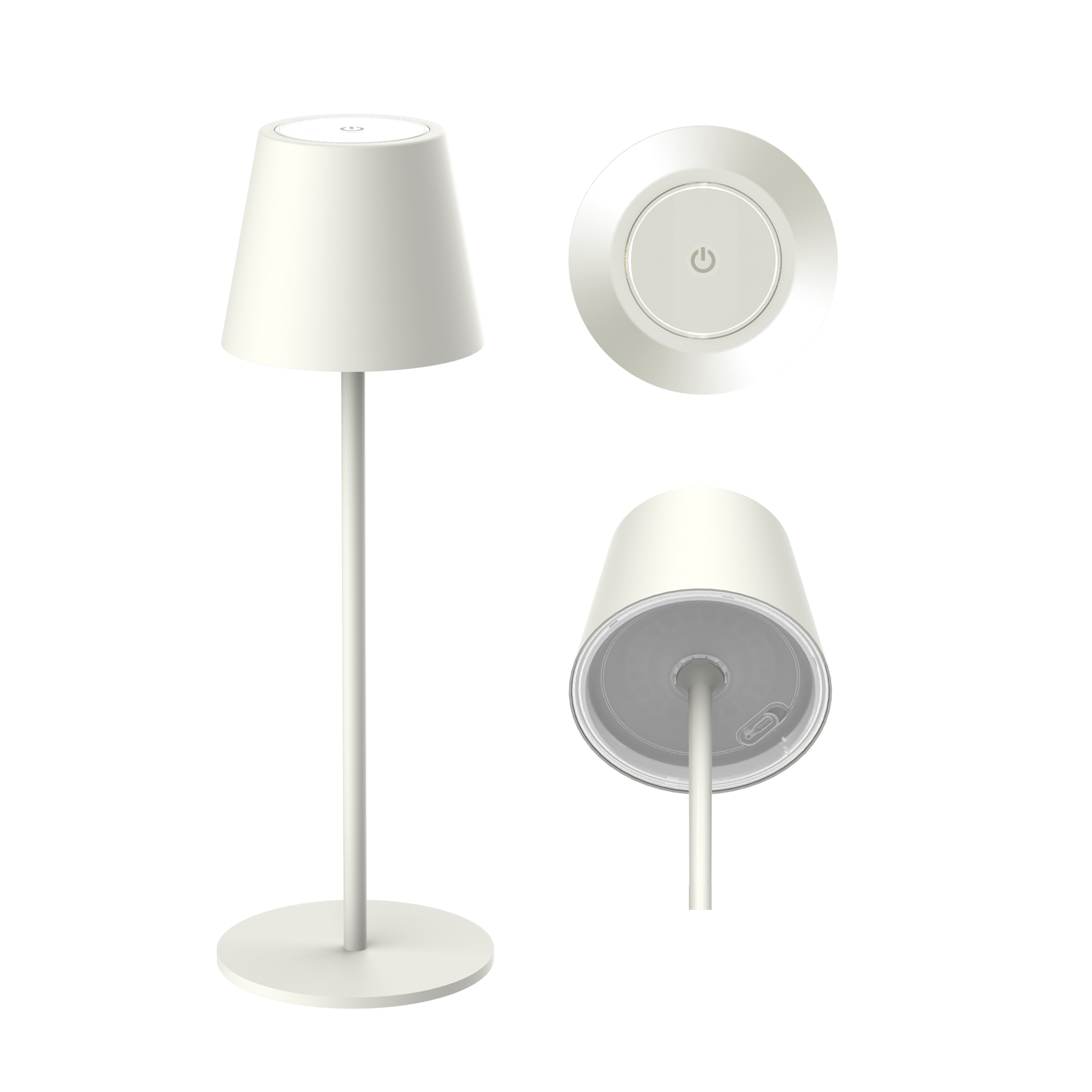 LED-RGB-Tischleuchte - weiß - Touchdimmer