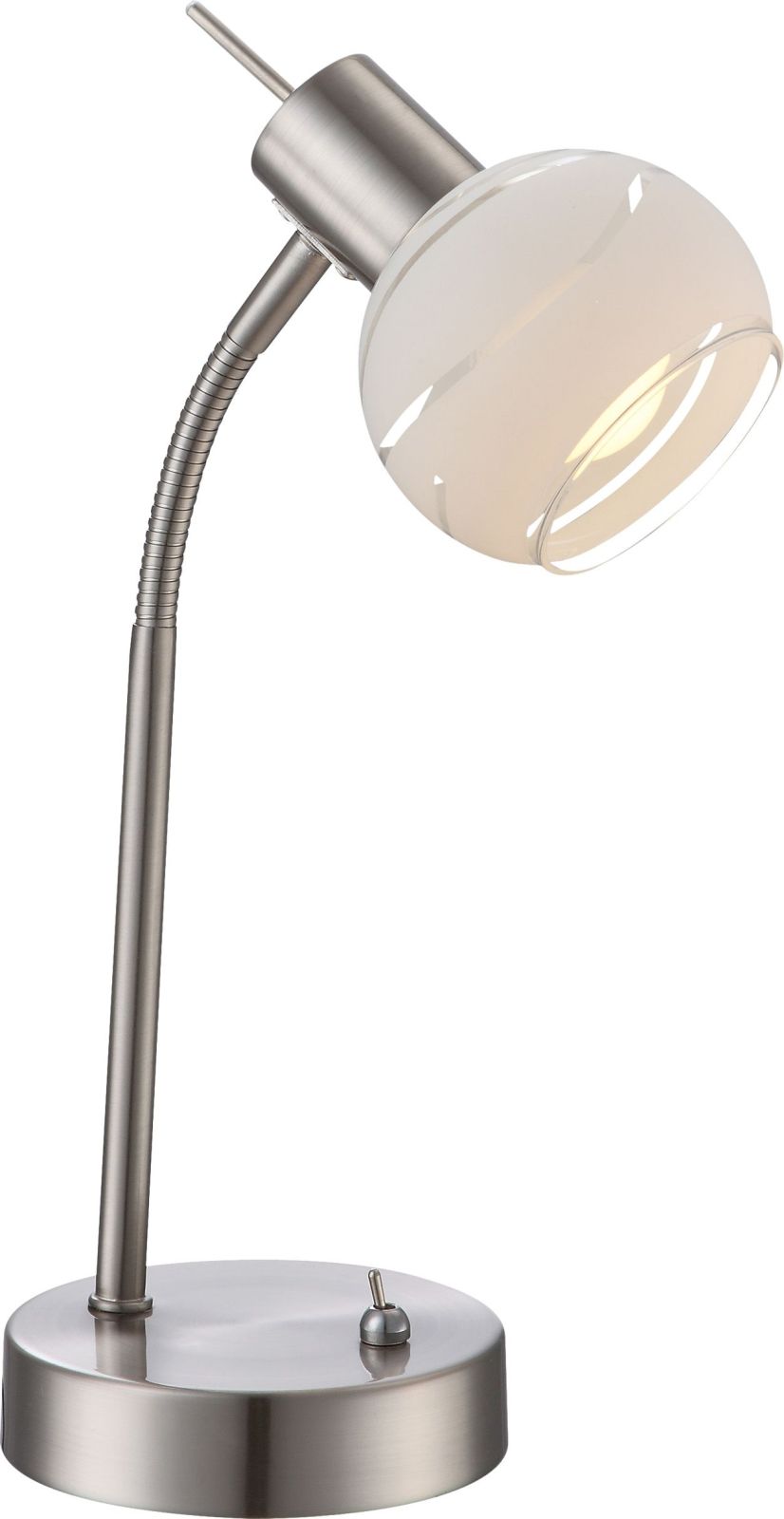 LED-Schreibtischlampe - nickel matt - Glas