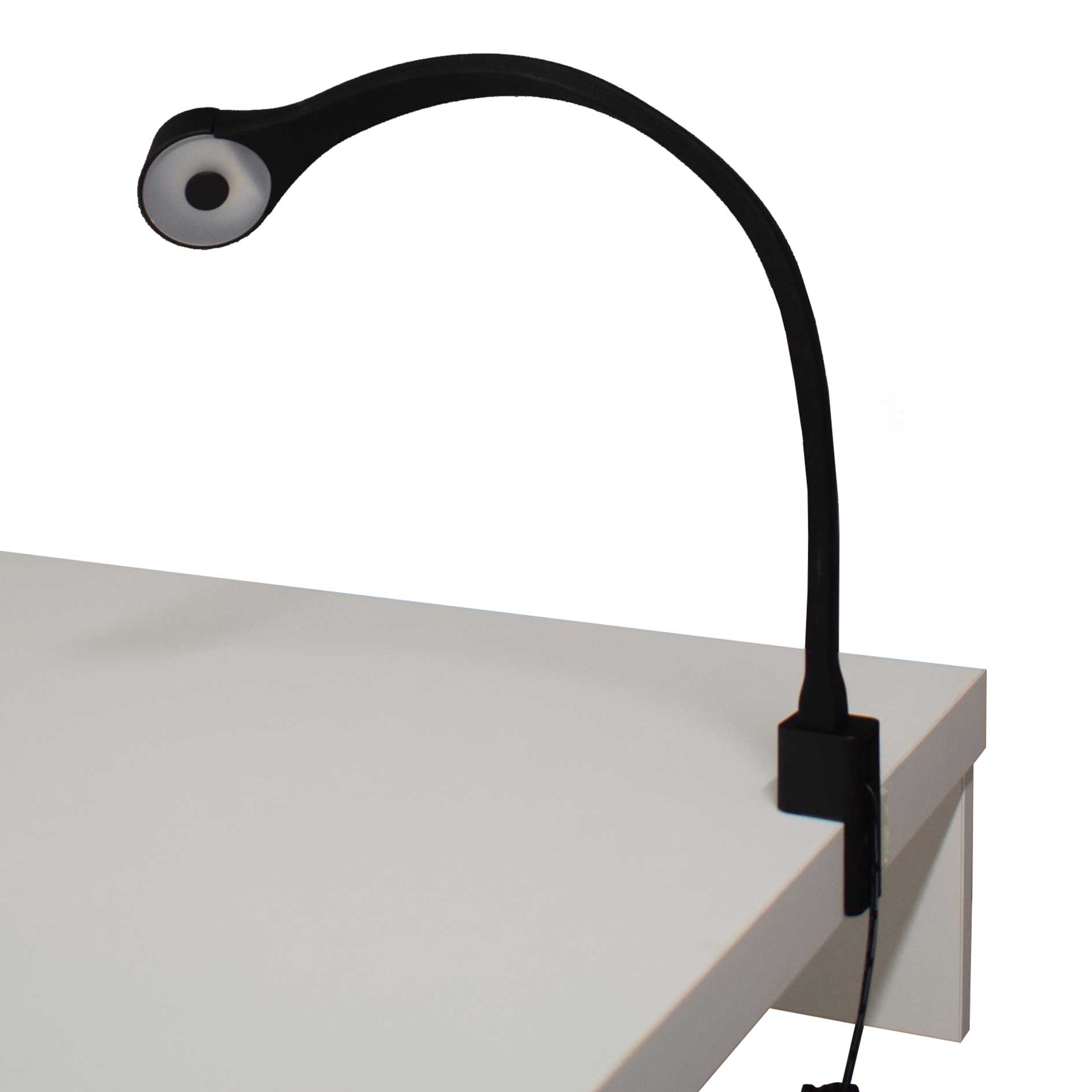 LED-Schreibtischlampe - schwarz - mit USB-Charger