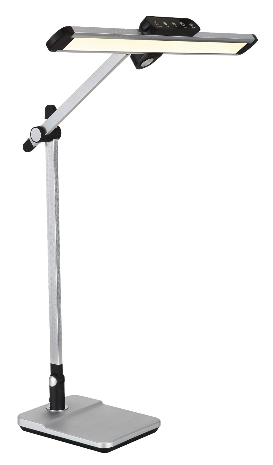 LED-Schreibtischleuchte - Aluminium-schwarz - 2-gelenkig
