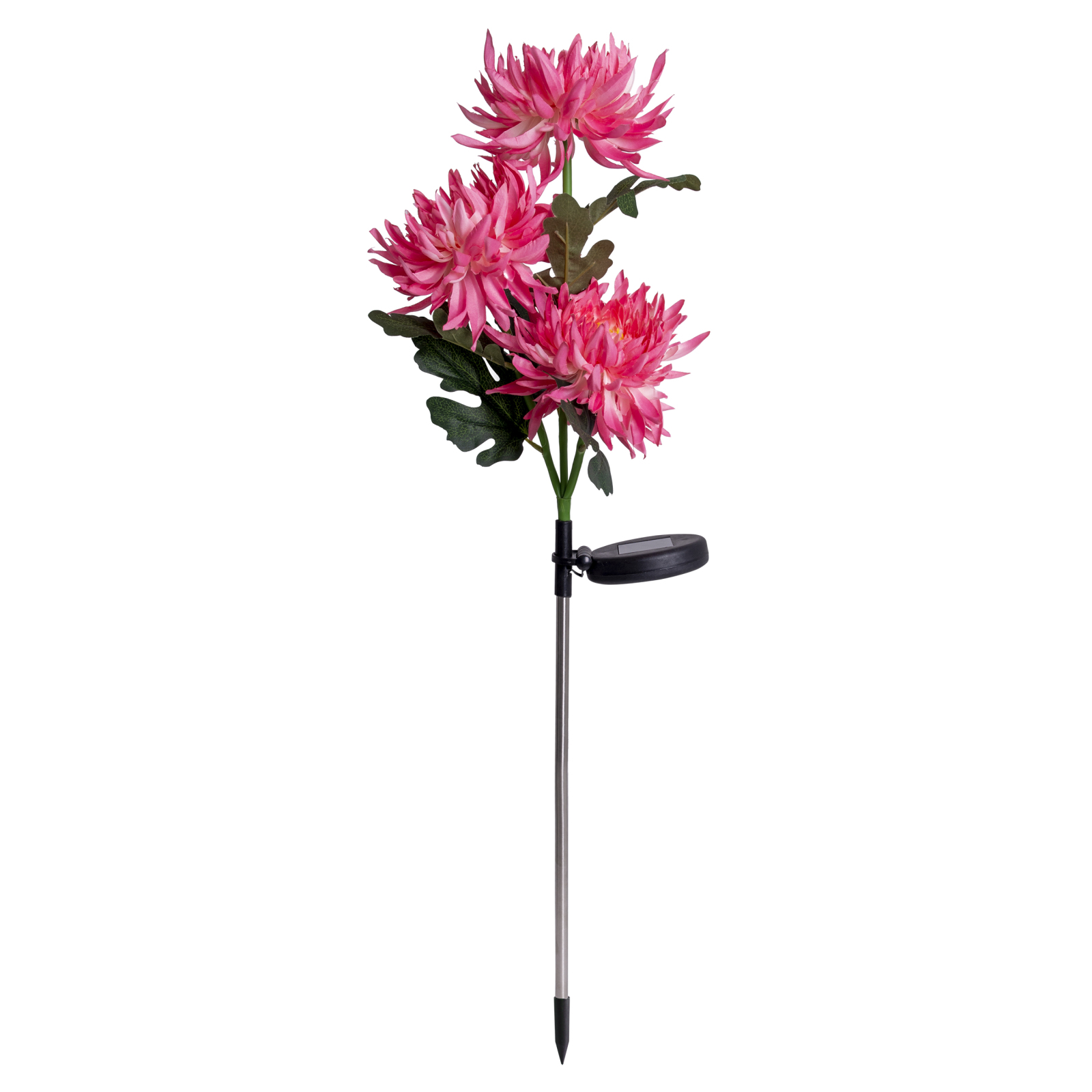 LED-Solar-Erdspieß BLUME - rosé-grün - 79 cm